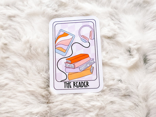 The Reader Tarot Card Sticker | Reader Sticker | Bookworm Sticker | Gift For Reader | Bookworm Gift | Die Cut Sticker | Book Sticker