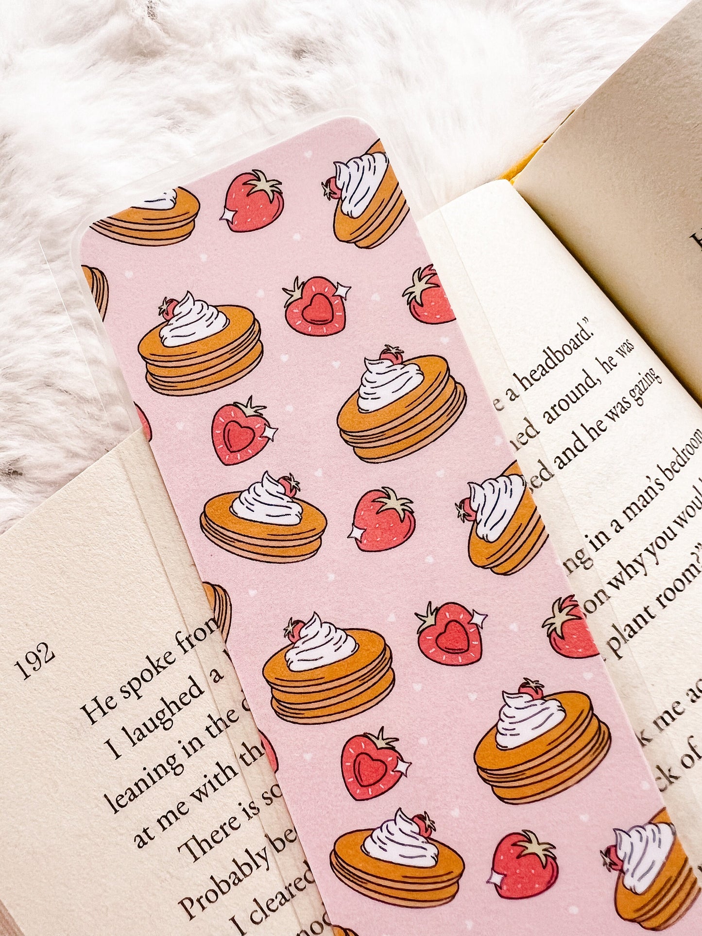Strawberry Pancakes Bookmark | Valentine's Day Bookmark | Love Bookmark | Heart Bookmark | Bookworm Gift | Book Lover