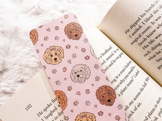 Doodle Dog Valentine's Bookmark | Valentine's Day Bookmark | Love Bookmark | Heart Bookmark | Bookworm Gift | Book Lover | Dogs Bookmark