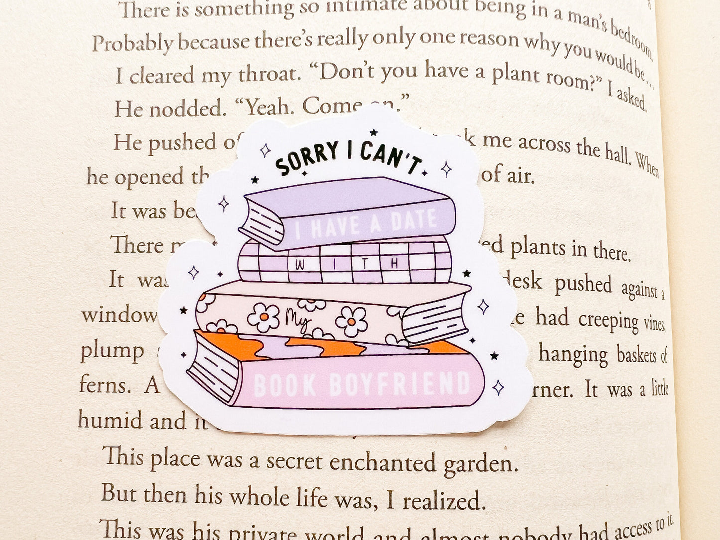 Date with My Book Boyfriend | Reader Sticker | Cute Sticker | Sticker for E-Reader | Book Lover Sticker | Bookworm Sticker | Gift for Reader