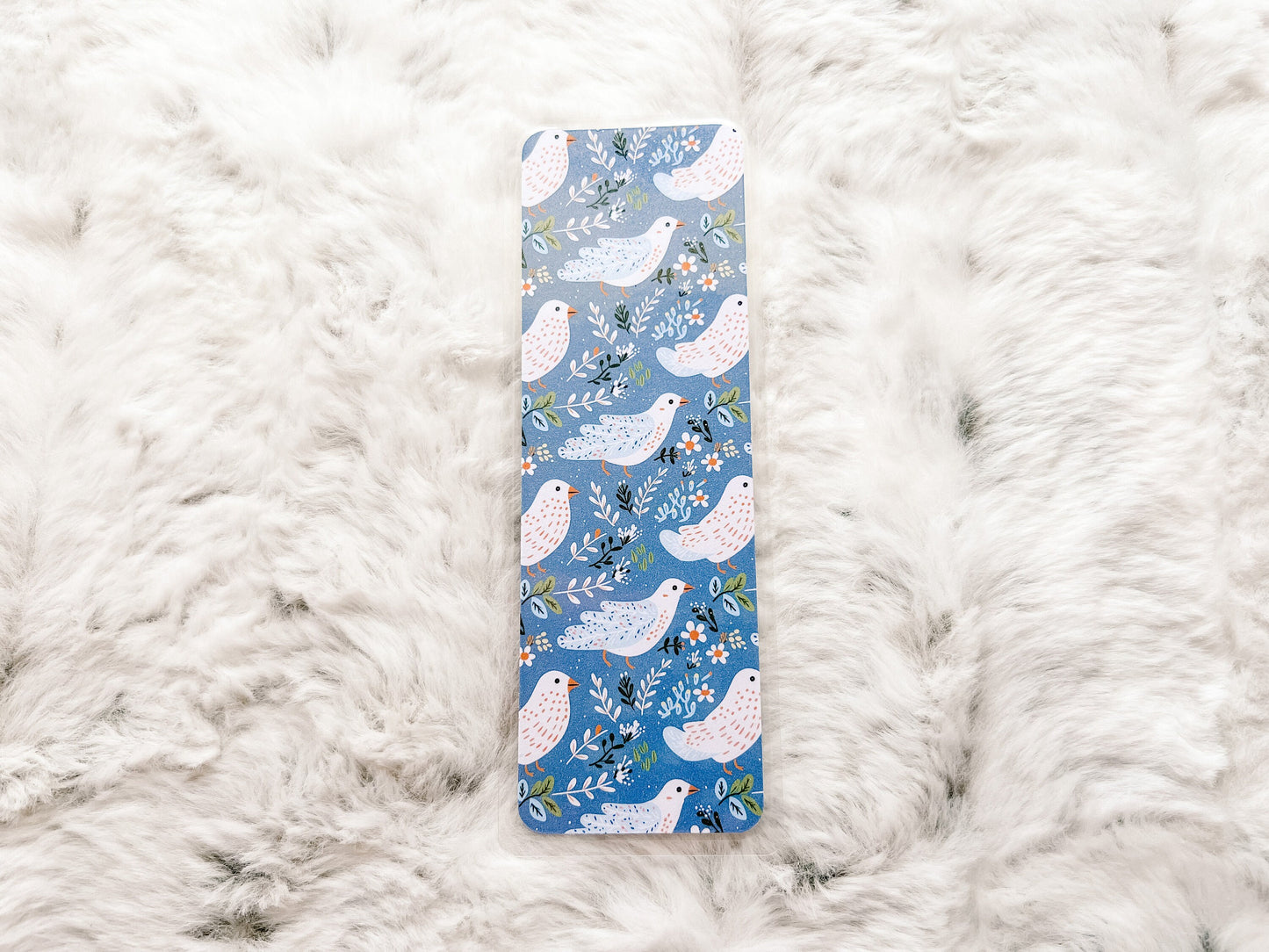 Blue Dove Bird Bookmark | Bookworm Gift | Floral Bookmark | Flowers Bookmark | Bookworm Gift | Book Lover Bookmark | Reader Gift