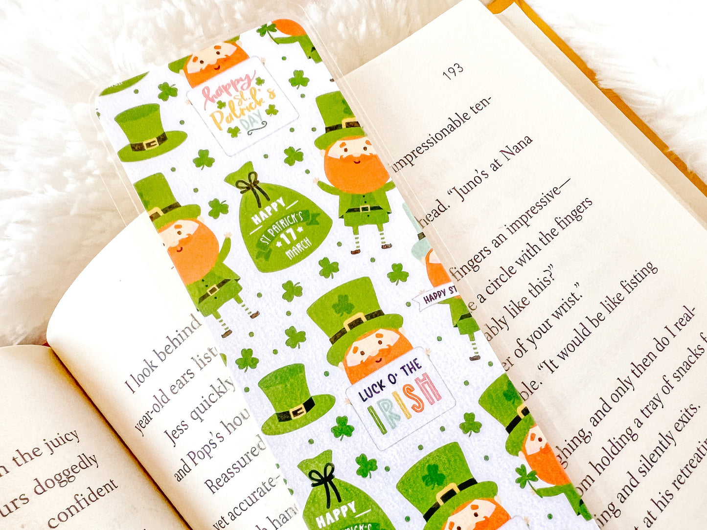 Leprechaun Bookmark | St. Patrick's Day Bookmark | Spring Bookmark | Rainbow Bookmark | Bookworm Gift | Book Lover | Lucky Bookmark