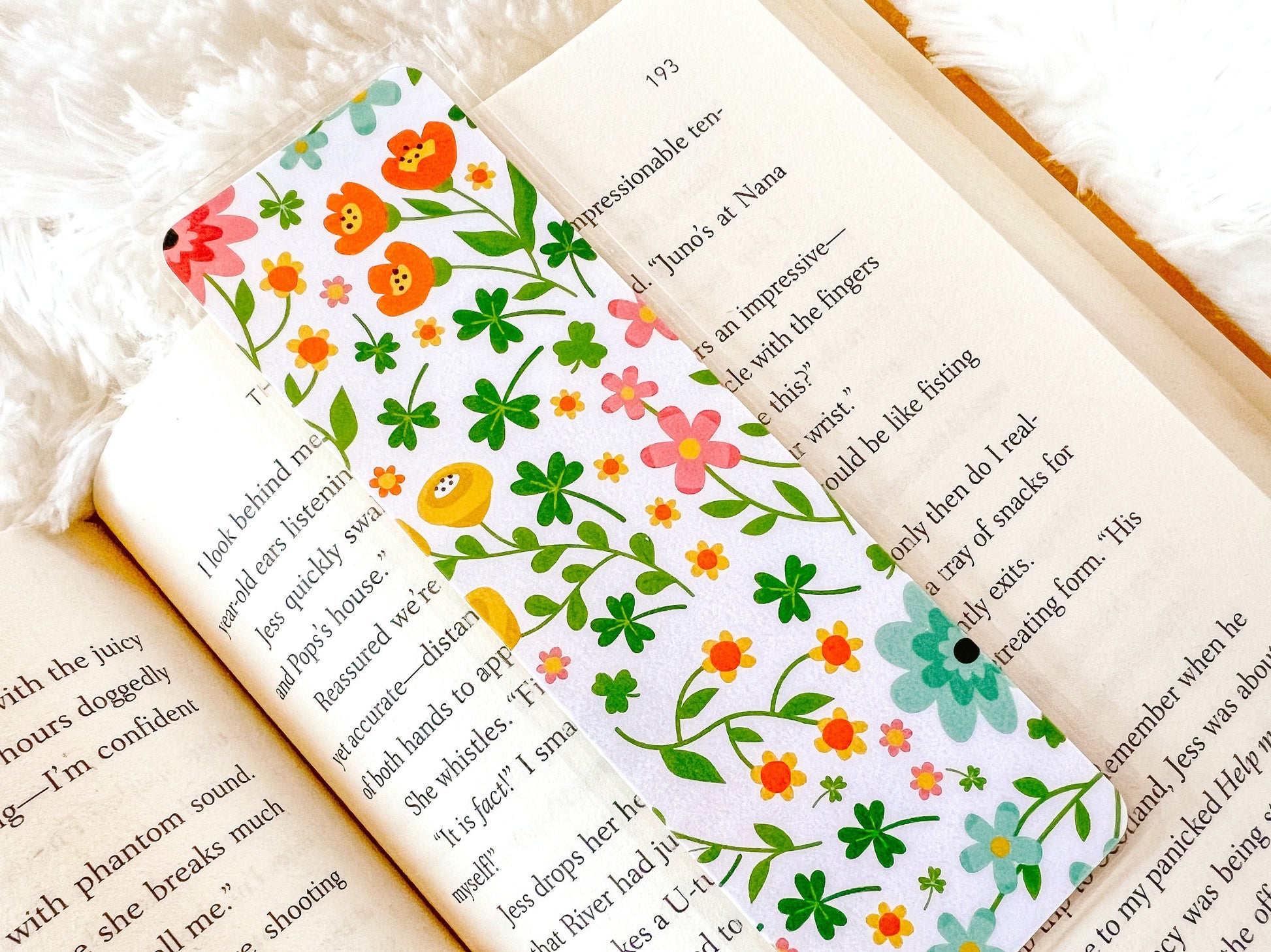 Orange & Yellow Flowers Bookmark | Floral Bookmark | Spring Bookmark | Rainbow Bookmark | Bookworm Gift | Book Lover