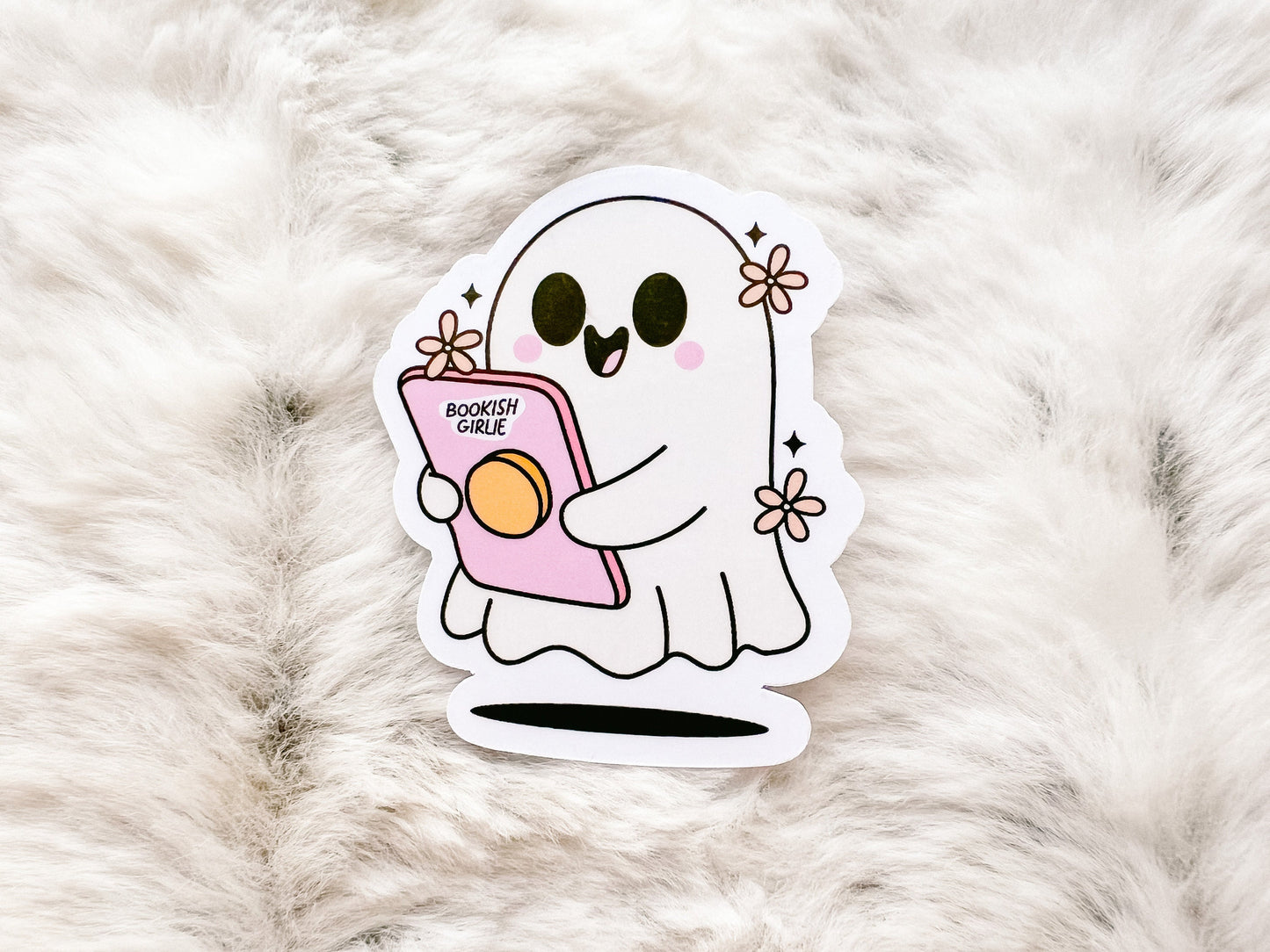 Ghost Reading Sticker | Reader Sticker | Bookworm Sticker | Gift For Reader | Bookworm Gift | Die Cut Sticker | Book Sticker