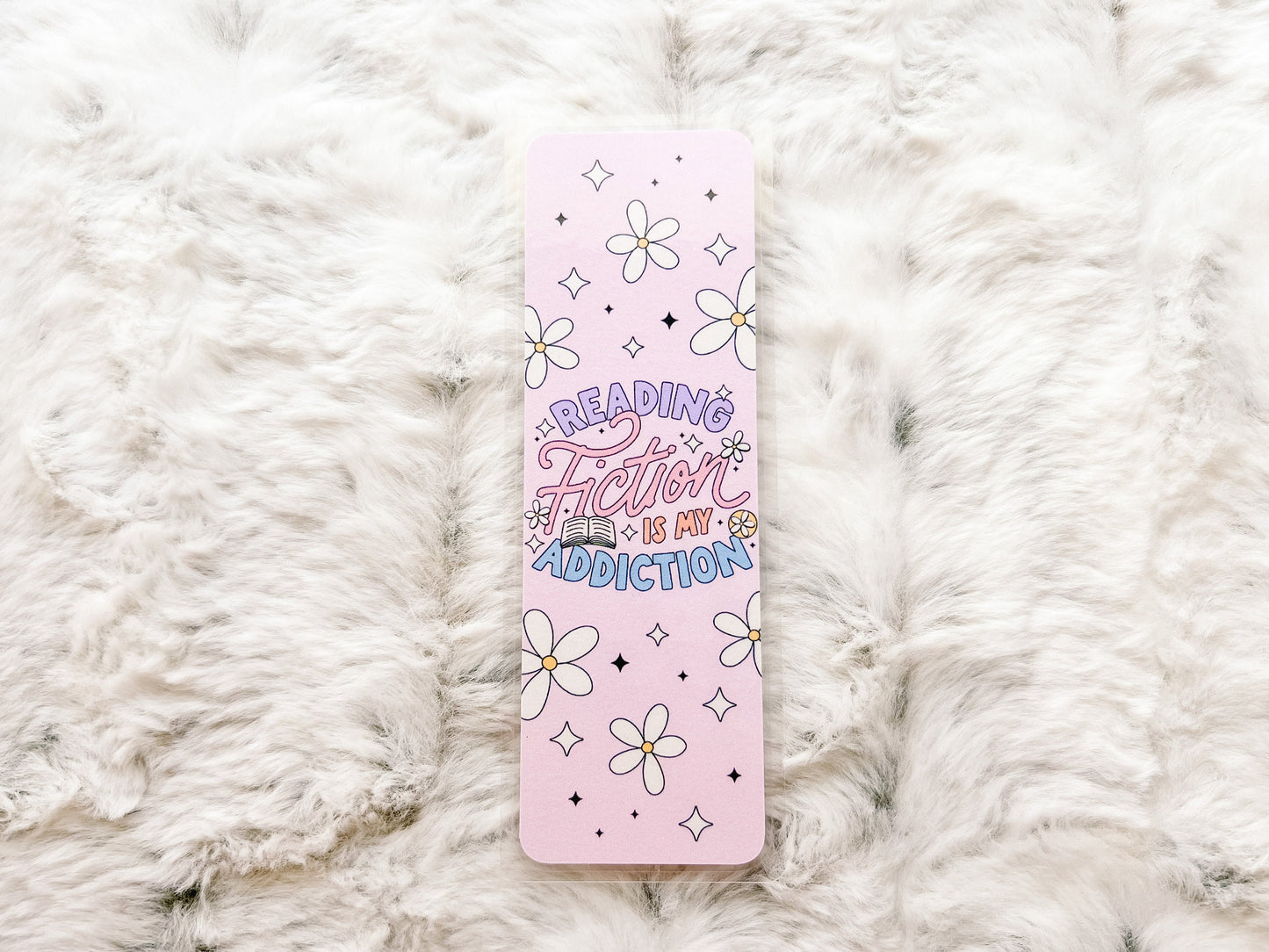 Reading Fiction is My Addiction Bookmark | Book Lovers Bookmark | Laminated Bookmark | Bookworm Gift | Gift for Reader | Librarian Gift