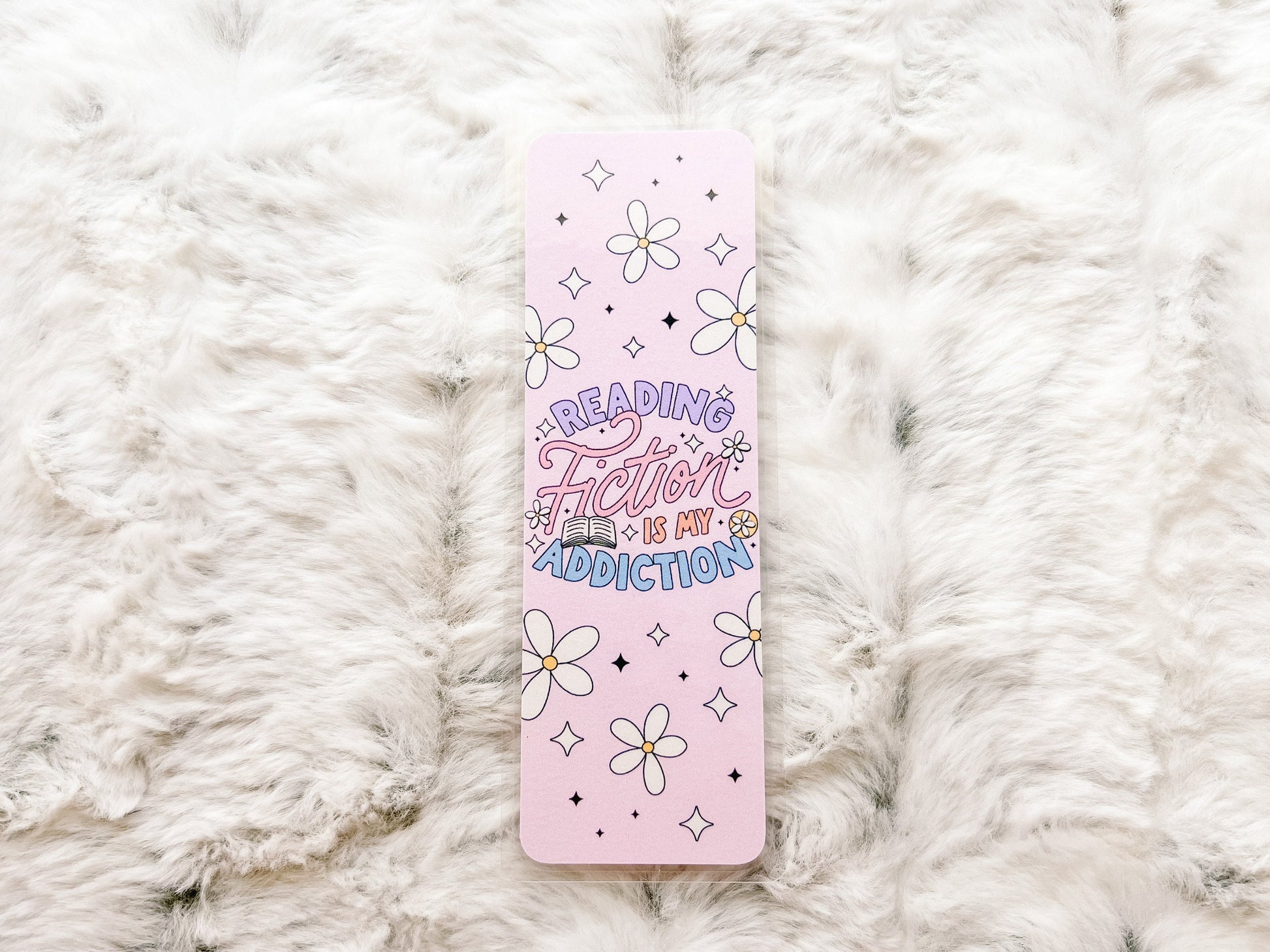 Reading Fiction is My Addiction Bookmark | Book Lovers Bookmark | Laminated Bookmark | Bookworm Gift | Gift for Reader | Librarian Gift