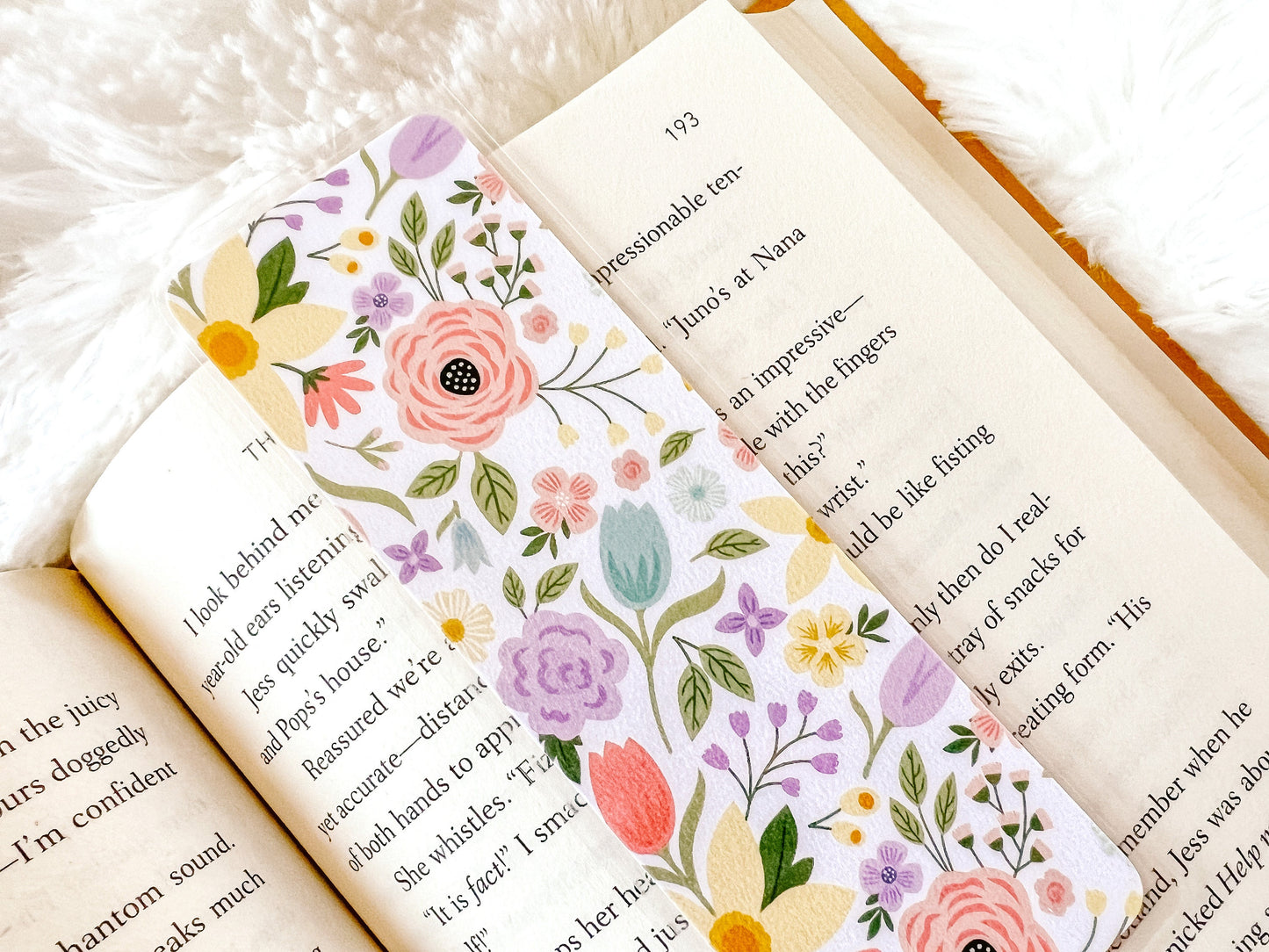 Roses & Daffodils Bookmark | Easter Bookmark | Spring Bookmark | Floral Bookmark | Bookworm Gift | Cute Bookmark | Flowers Bookmark