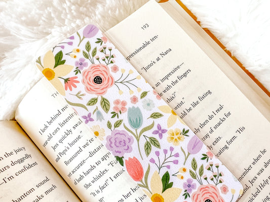 Roses & Daffodils Bookmark | Easter Bookmark | Spring Bookmark | Floral Bookmark | Bookworm Gift | Cute Bookmark | Flowers Bookmark