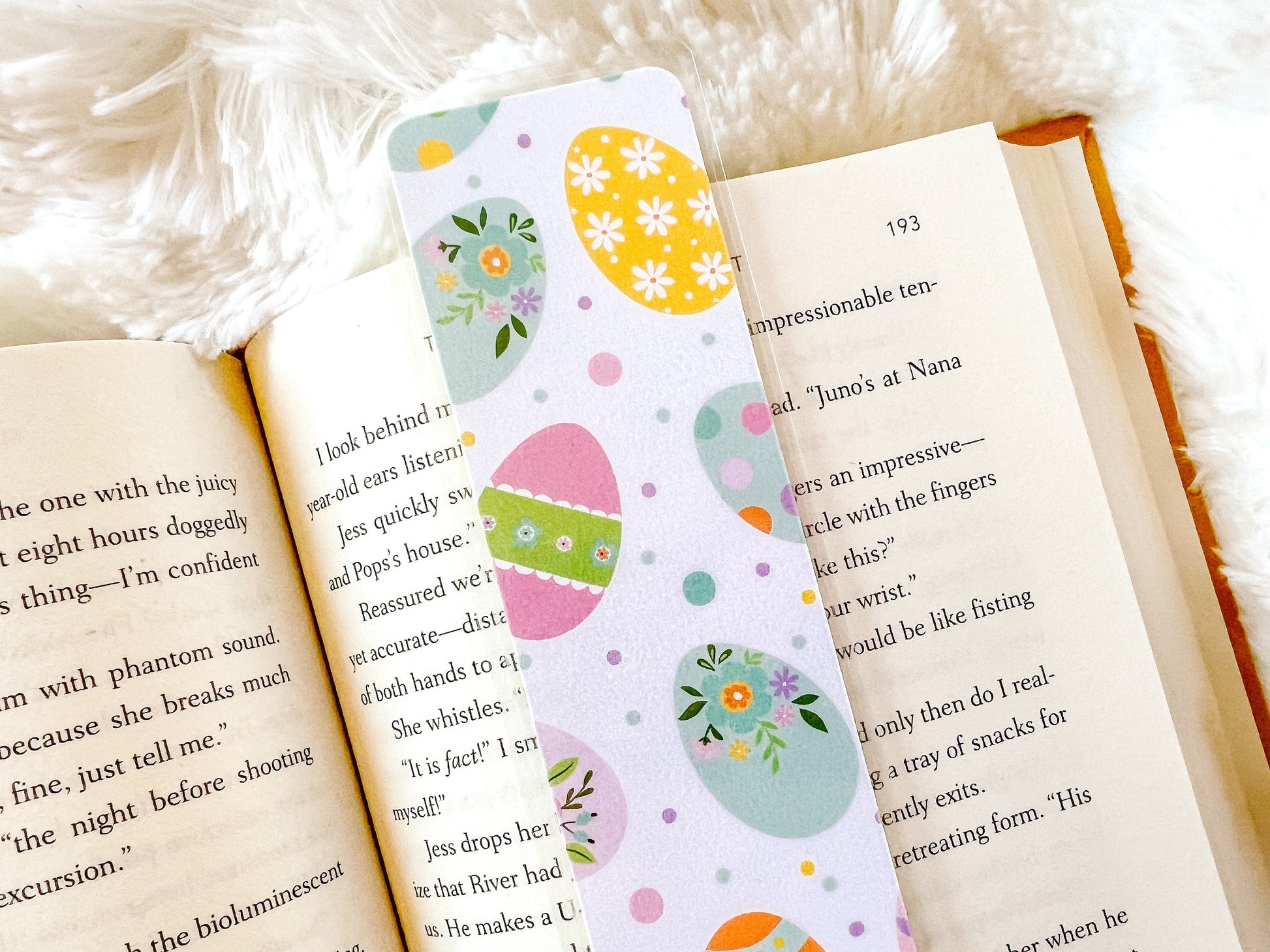 Floral Easter Eggs Bookmark | Easter Bookmark | Spring Bookmark | Bunny Bookmark | Bookworm Gift | Cute Bookmark | Flowers Bookmark
