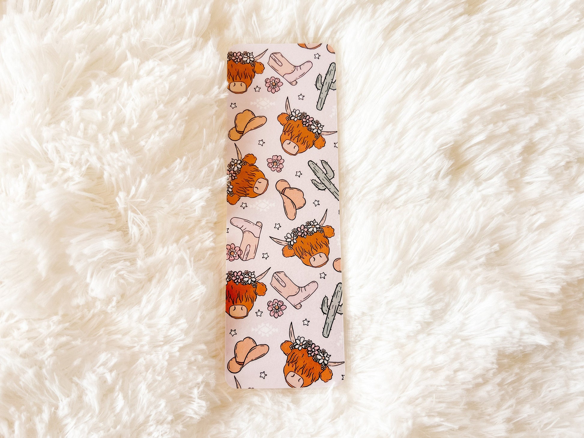 Highland Cowboy Boots Bookmark | Cactus Bookmark | Cowboy Romance Bookmark | Western Bookmark | Bookworm Gift | Book Lover | Cow Bookmark