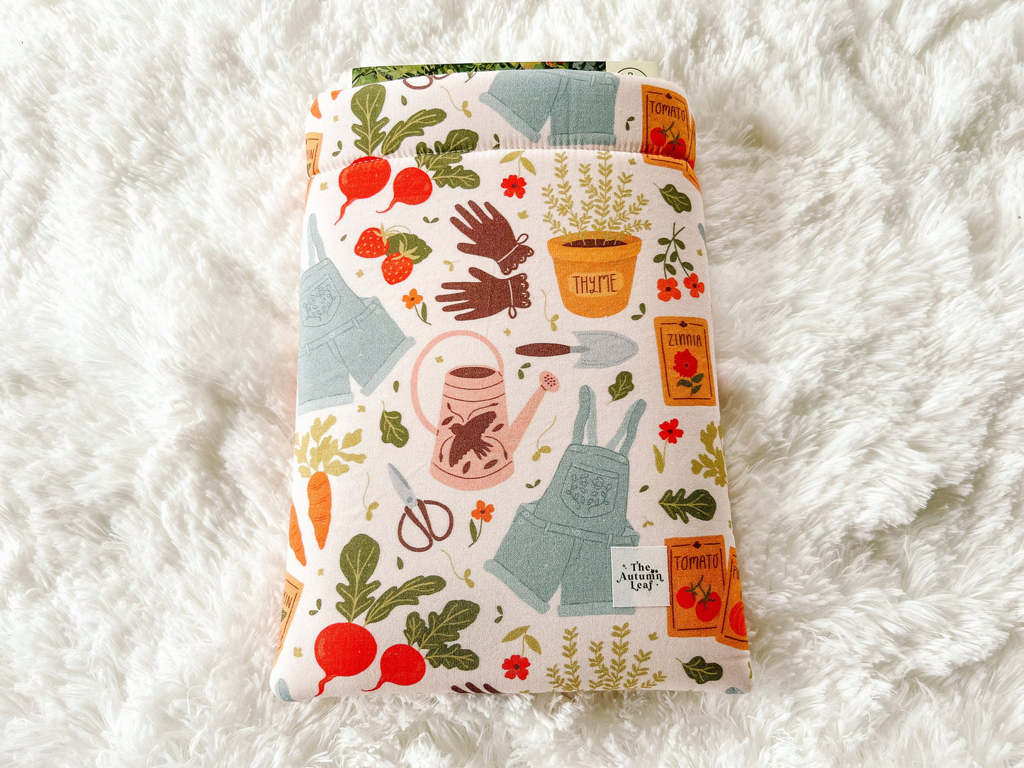 Spring Gardening Book Cozy | Spring Book Cozy | Summer Book Protector | Plants Book Cover | Bookish Accessory | Spring Book Cover