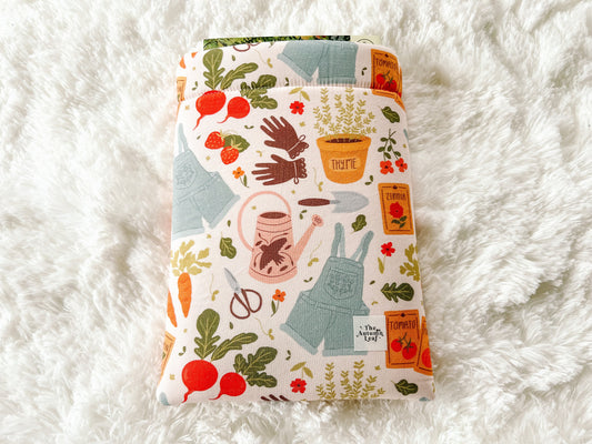 Spring Gardening Book Cozy | Spring Book Cozy | Summer Book Protector | Plants Book Cover | Bookish Accessory | Spring Book Cover