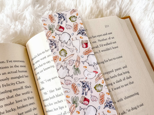 Homestead Bookmark | Homesteading Bookmark | Farming Bookmark | Cottage Bookmark | Bookworm Gift | Goats Bookmark | Chickens Bookmark