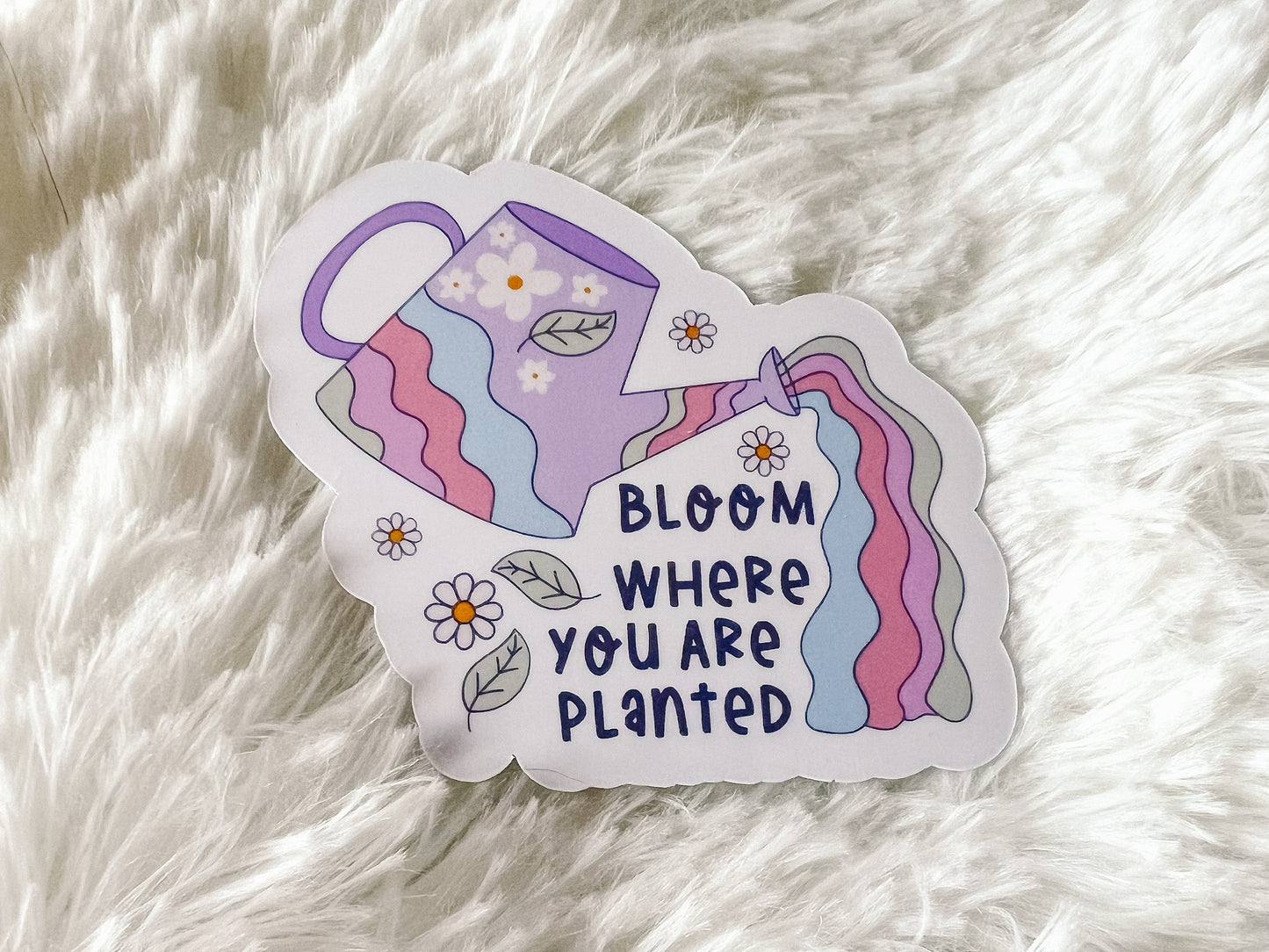 Bloom Where You Are Planted Sticker | Floral Sticker | Garden Sticker | Plants Sticker | Die Cut Sticker | Spring Sticker | Flowers Sticker