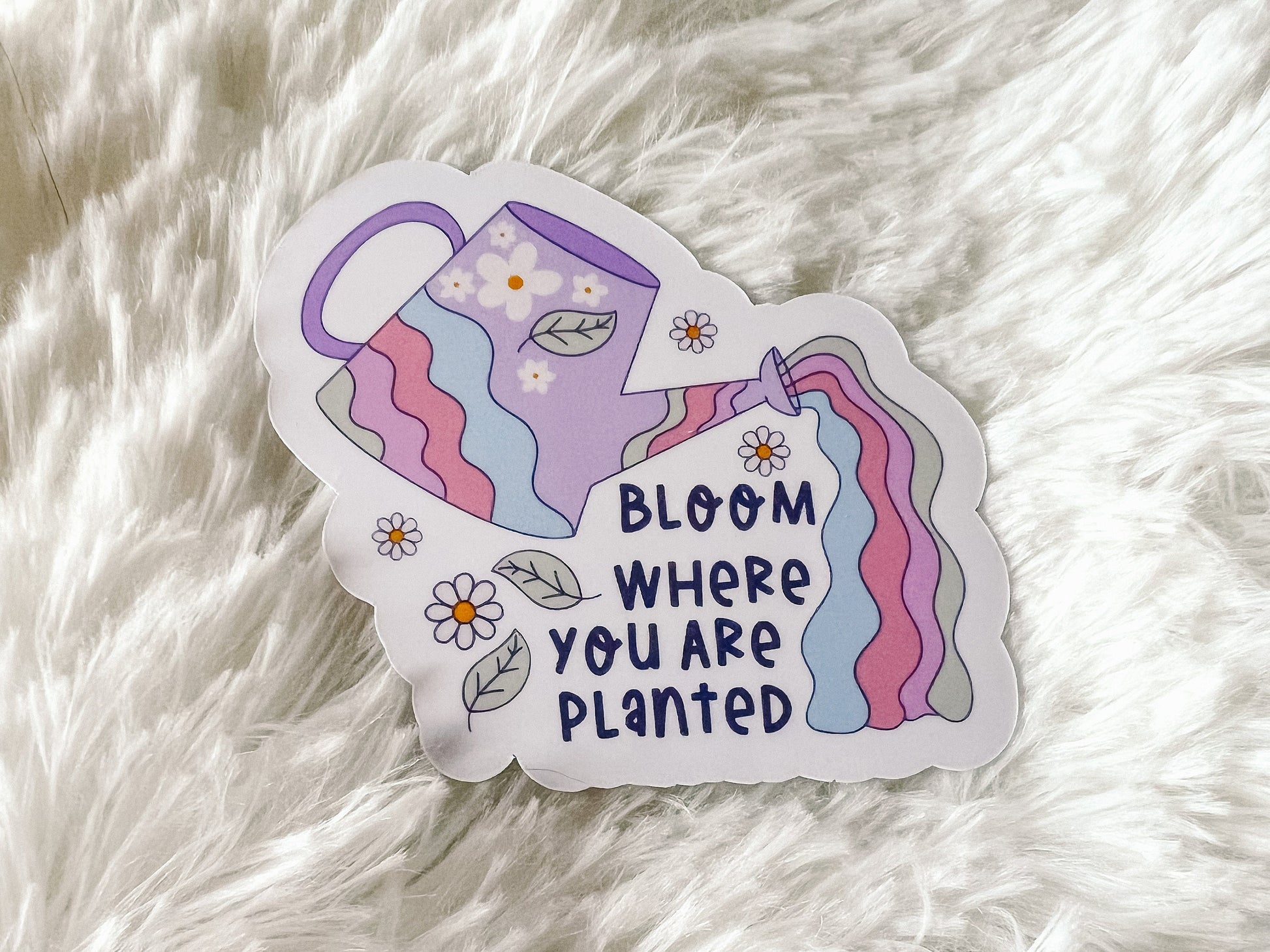 Bloom Where You Are Planted Sticker | Floral Sticker | Garden Sticker | Plants Sticker | Die Cut Sticker | Spring Sticker | Flowers Sticker