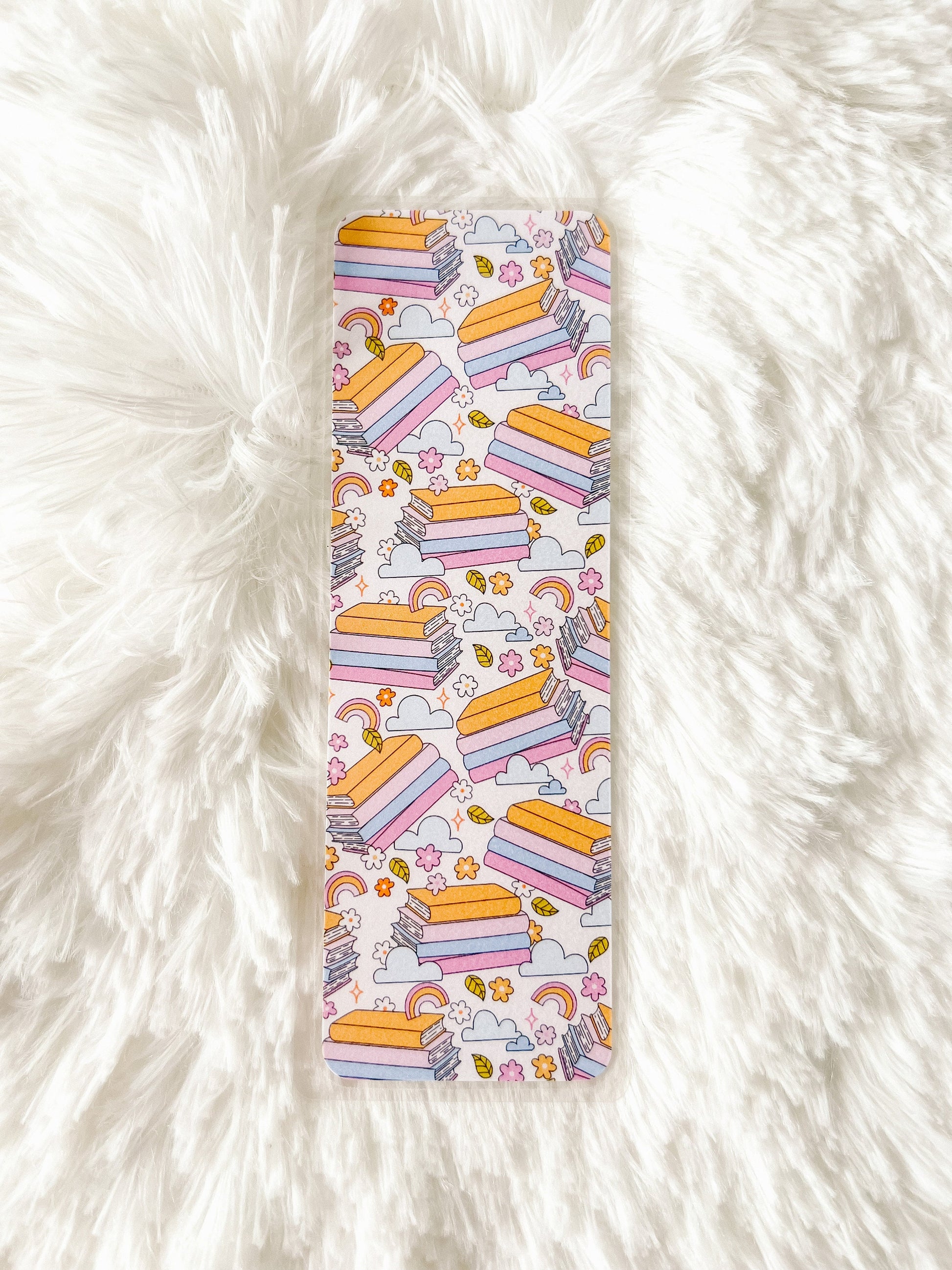 Books & Rainbows Bookmark | Book Lovers Bookmark | Laminated Bookmark | Bookworm Gift | Gift for Reader | Librarian Gift