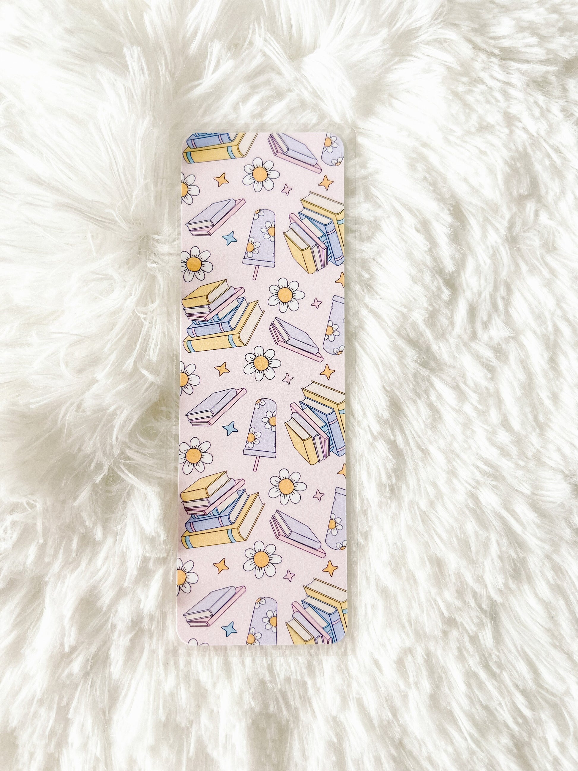 Books & Iced Coffee Bookmark | Book Lovers Bookmark | Laminated Bookmark | Bookworm Gift | Gift for Reader | Librarian Gift