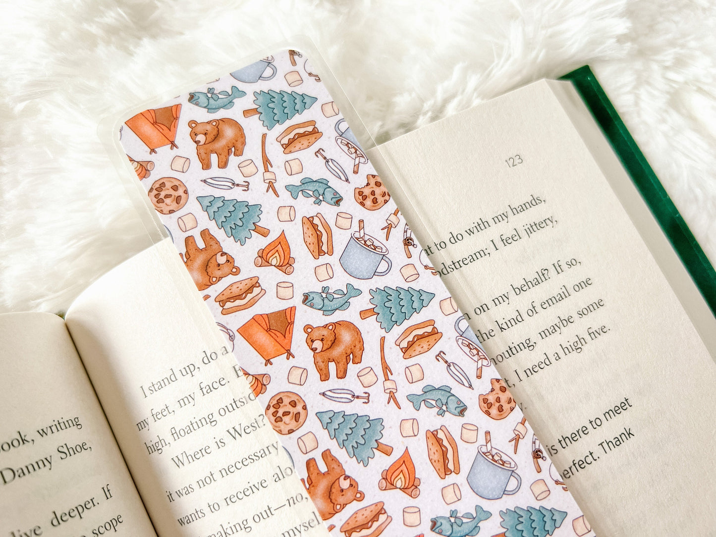 Camping Bears Bookmark | Laminated Bookmark | Bookworm Gift | S'mores Bookmark | Father's Day Gift | Camping Bookmark | Travel Bookmark