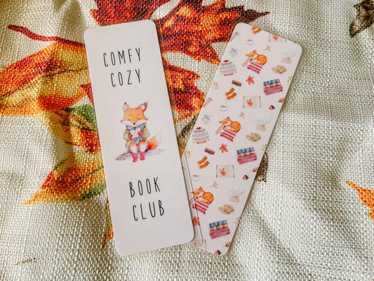 Comfy Cozy Book Club Fall Bookmark - Limited Edition
