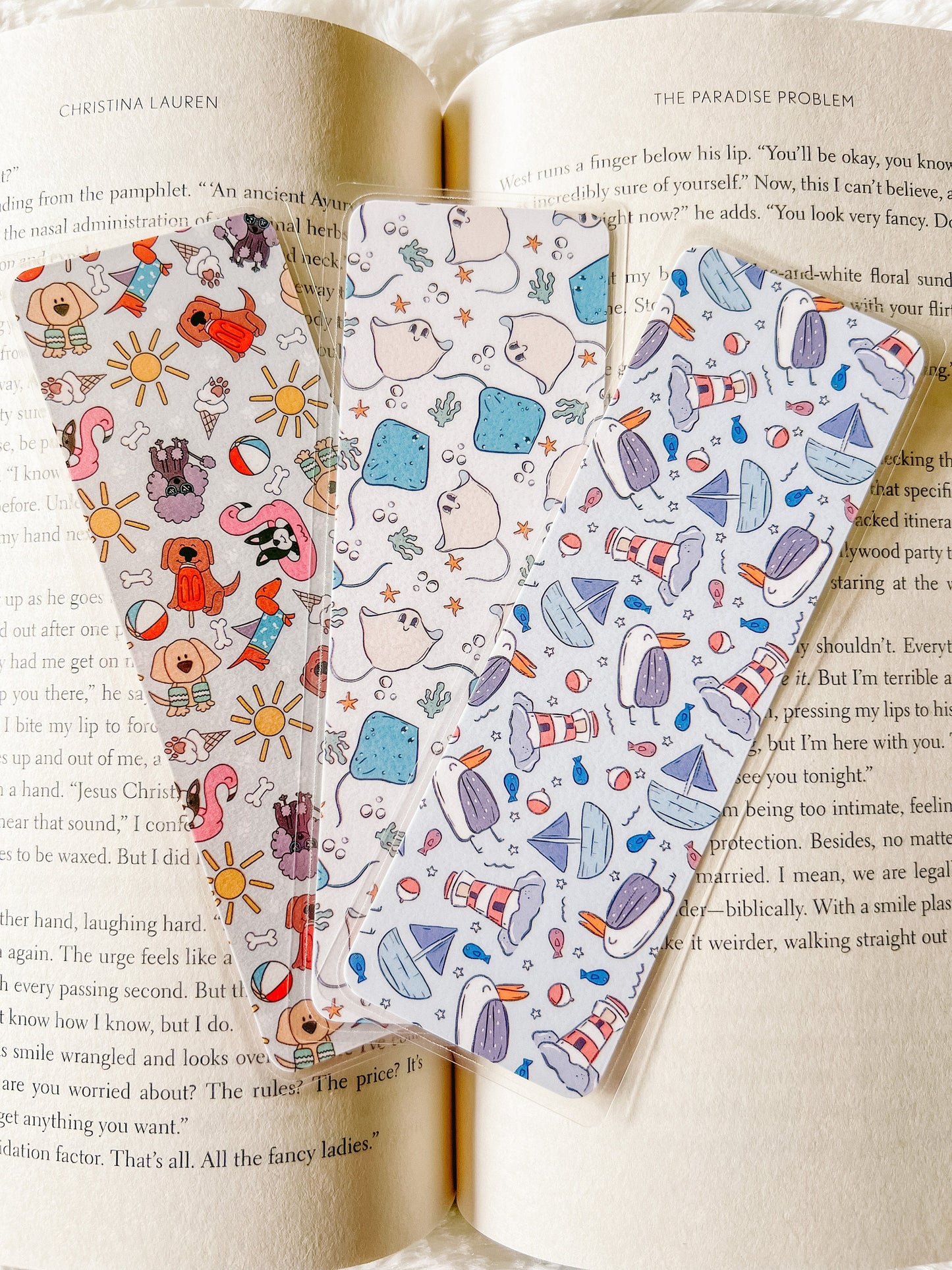 Summer at the Sea Bookmark Collection | Beach Bookmark | Laminated Bookmark | Bookworm Gift | Reader Librarian Gift | Summer Bookmark