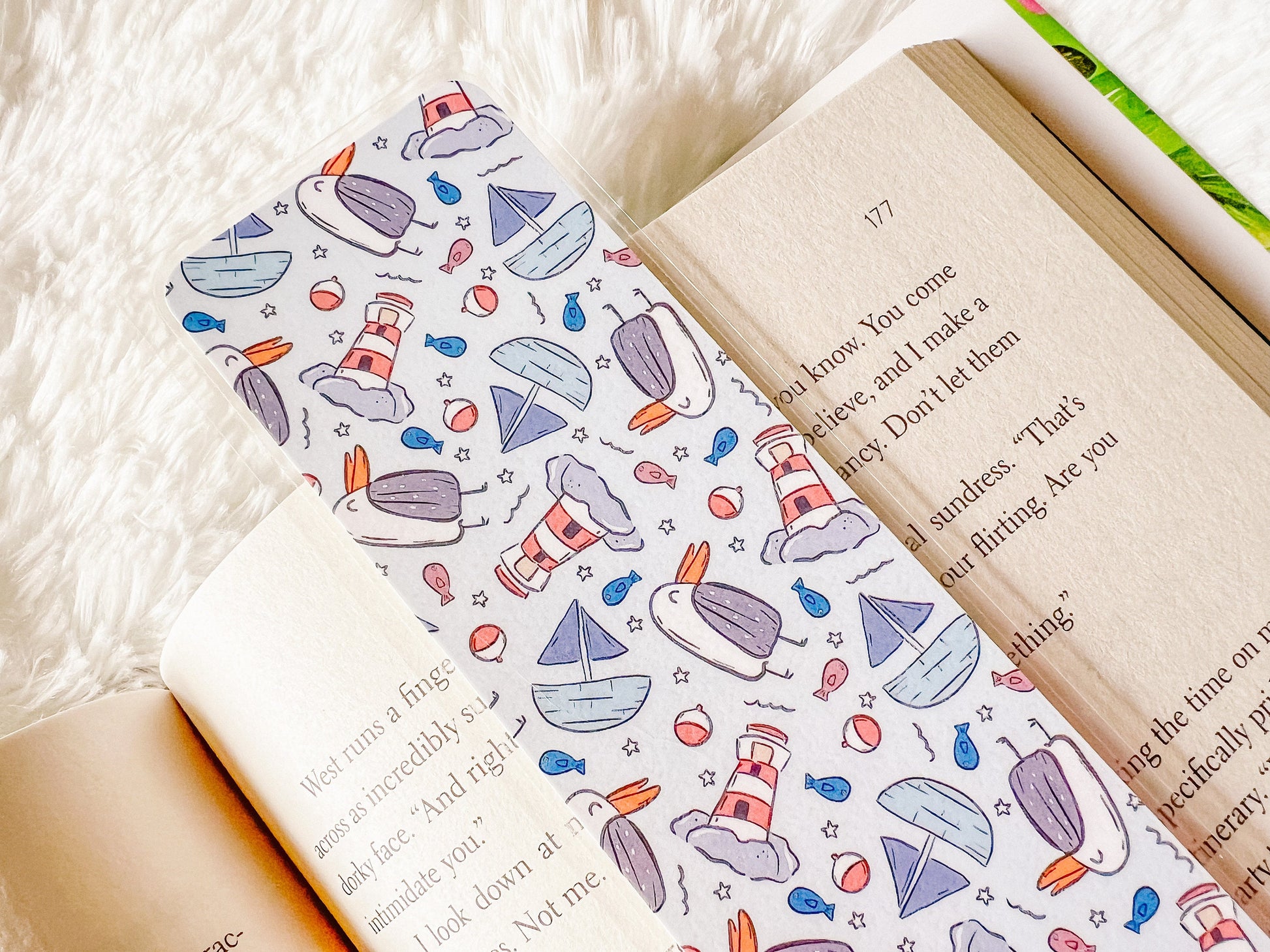 Summer at the Sea Bookmark Collection | Beach Bookmark | Laminated Bookmark | Bookworm Gift | Reader Librarian Gift | Summer Bookmark