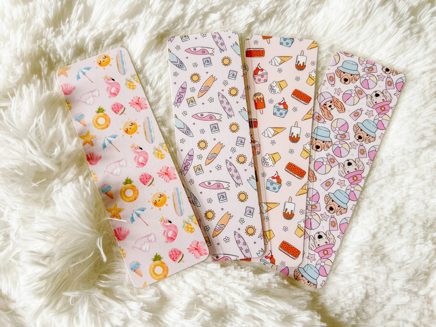 A Pink Summer Bookmark Collection | Book Lovers Bookmark | Laminated Bookmark | Bookworm Gift | Reader Librarian Gift