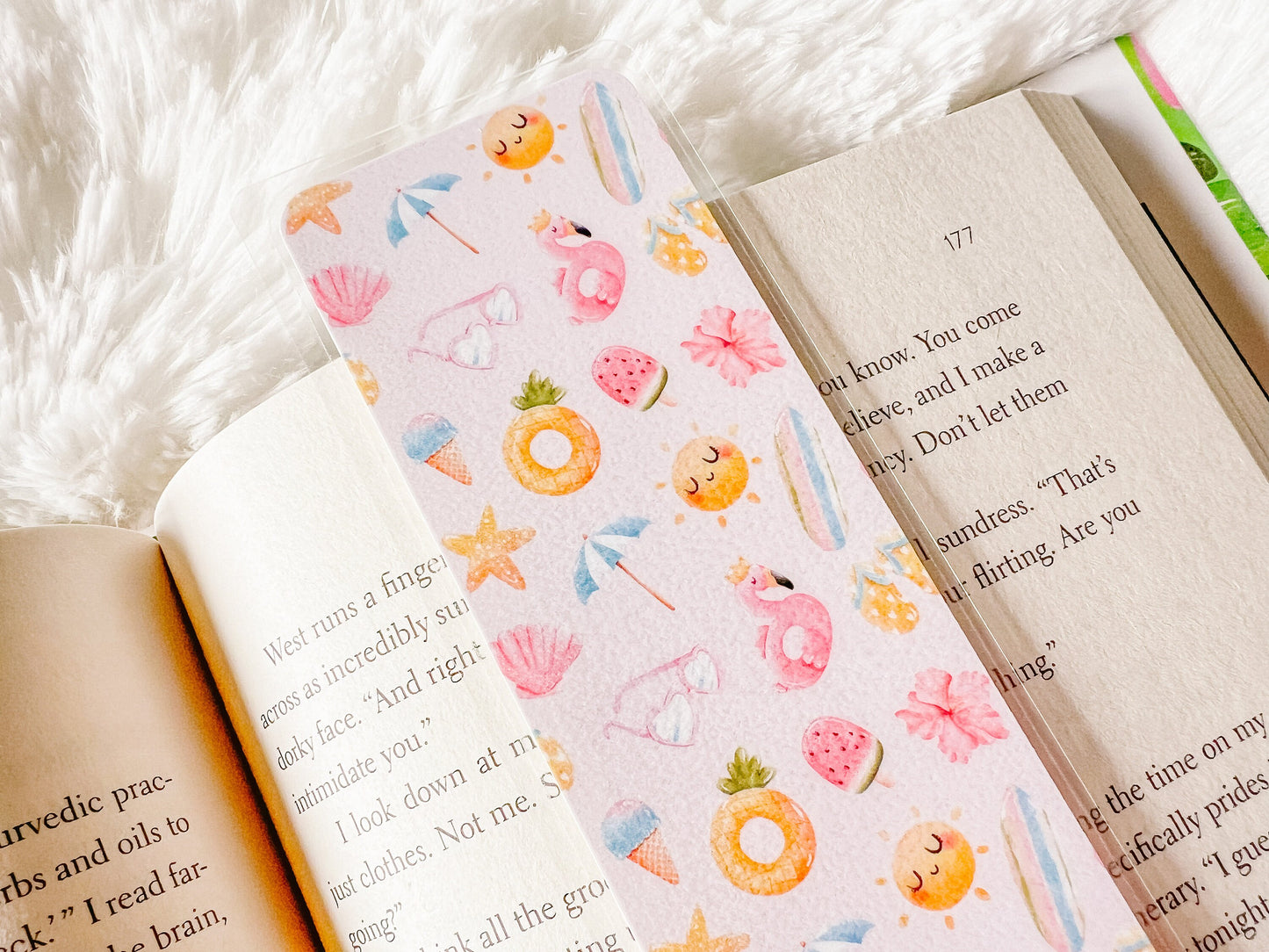A Pink Summer Bookmark Collection | Book Lovers Bookmark | Laminated Bookmark | Bookworm Gift | Reader Librarian Gift