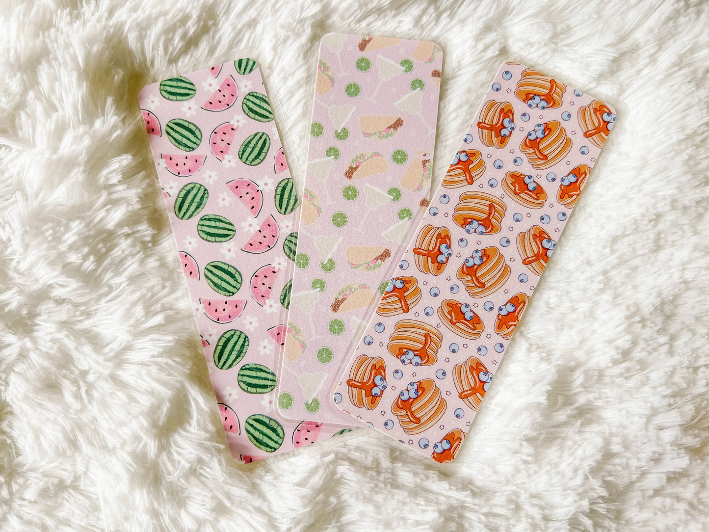 Summer Foodie Bookmark Collection | Book Lovers Bookmark | Laminated Bookmark | Bookworm Gift | Reader Librarian Gift | Food Bookmark