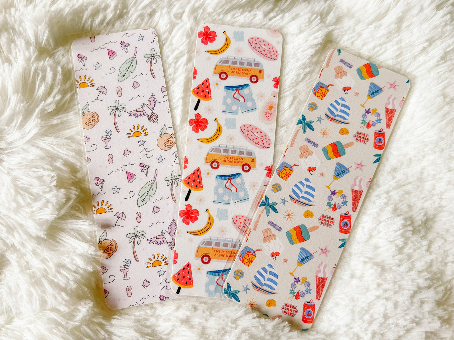 Vacation in Paradise Bookmark Collection | Beach Bookmark | Laminated Bookmark | Bookworm Gift | Reader Librarian Gift | Summer Bookmark