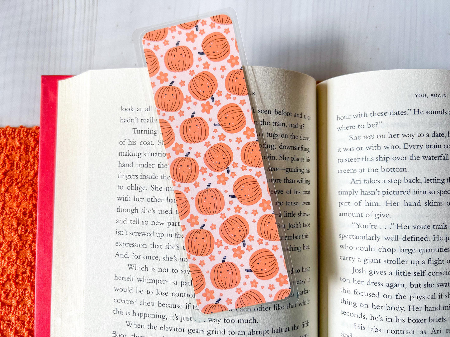 Cute Pumpkins Fall Laminated Bookmark