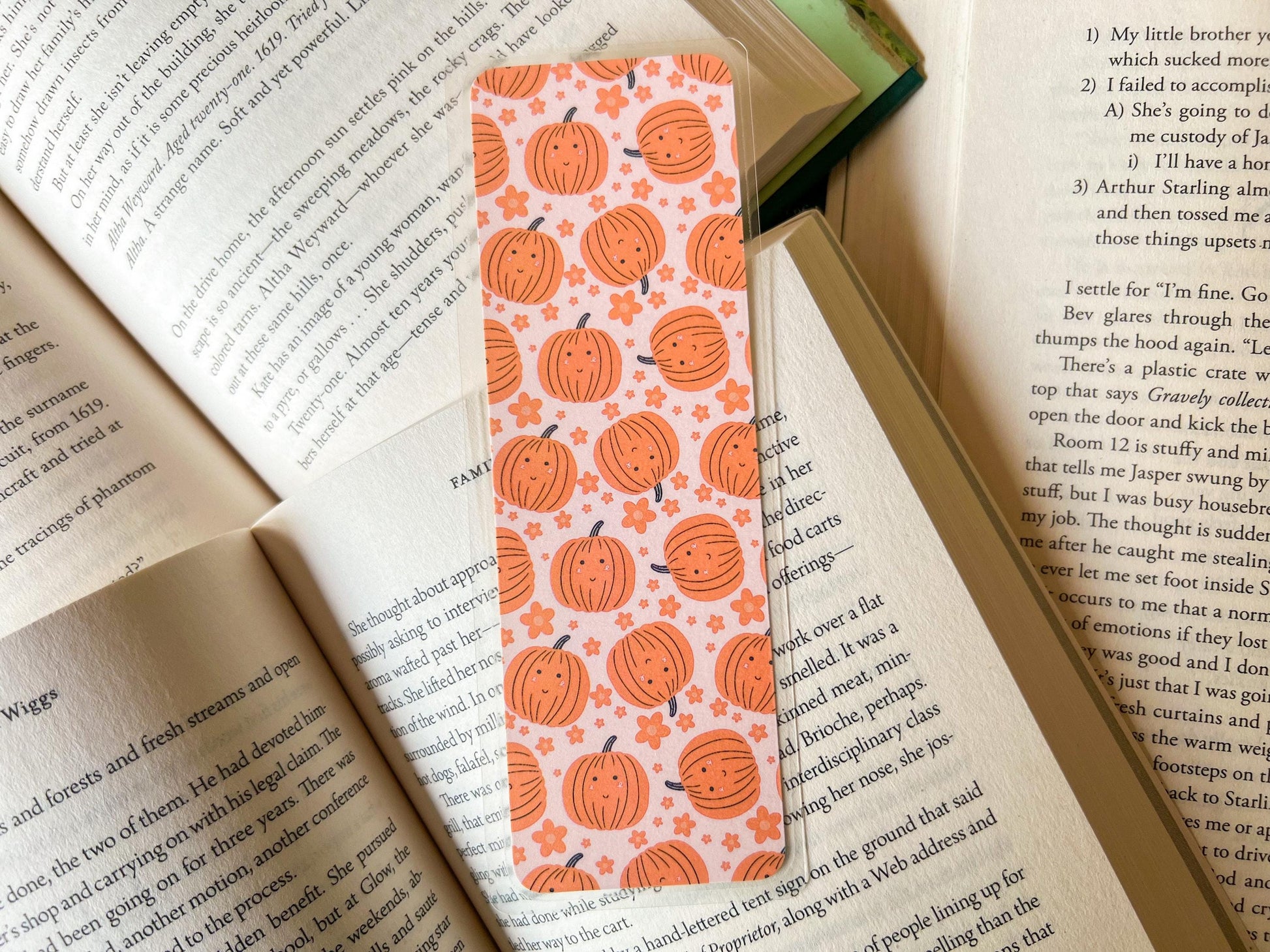 Cute Pumpkins Fall Laminated Bookmark
