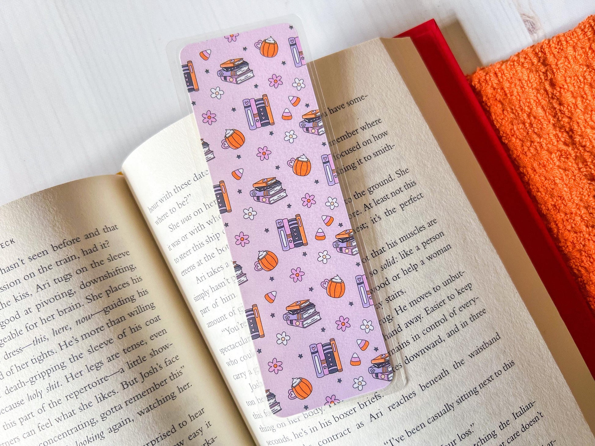 Books & Pumpkin Spice Coffee Fall Bookmark