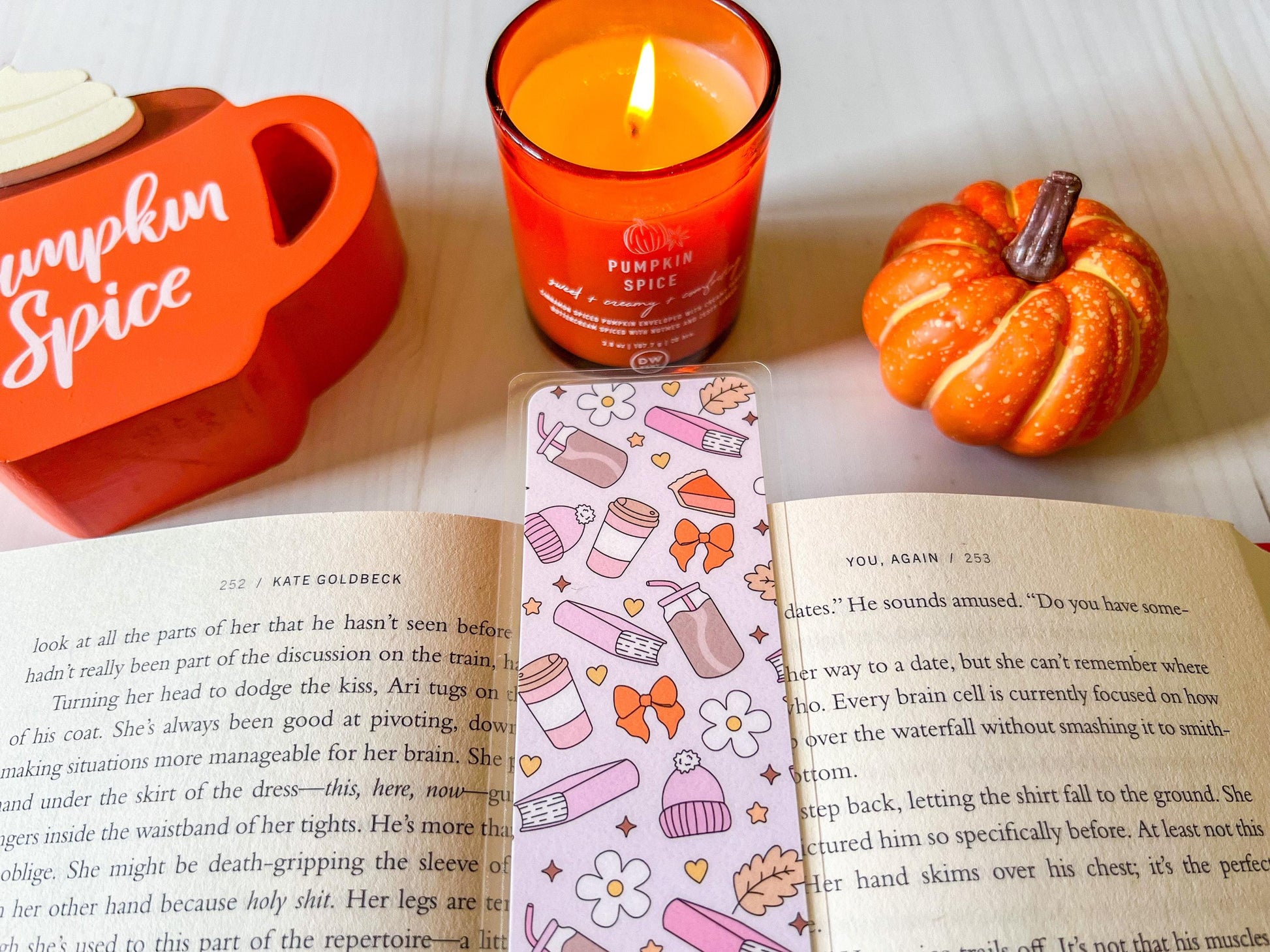 Cozy Books & Coffee Fall Bookmark