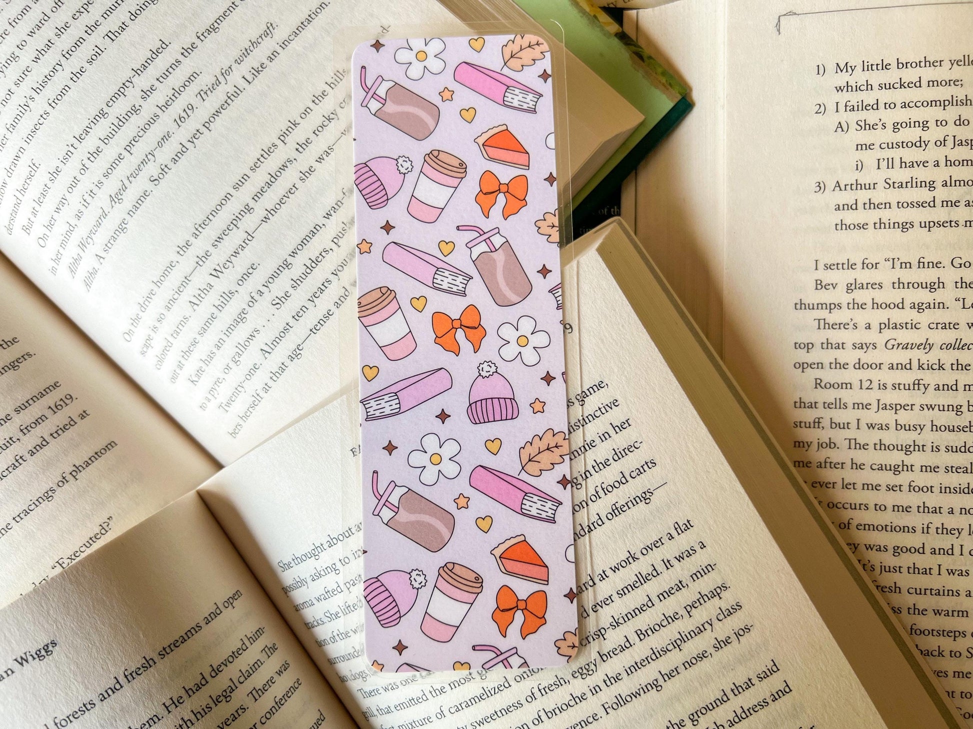 Cozy Books & Coffee Fall Bookmark