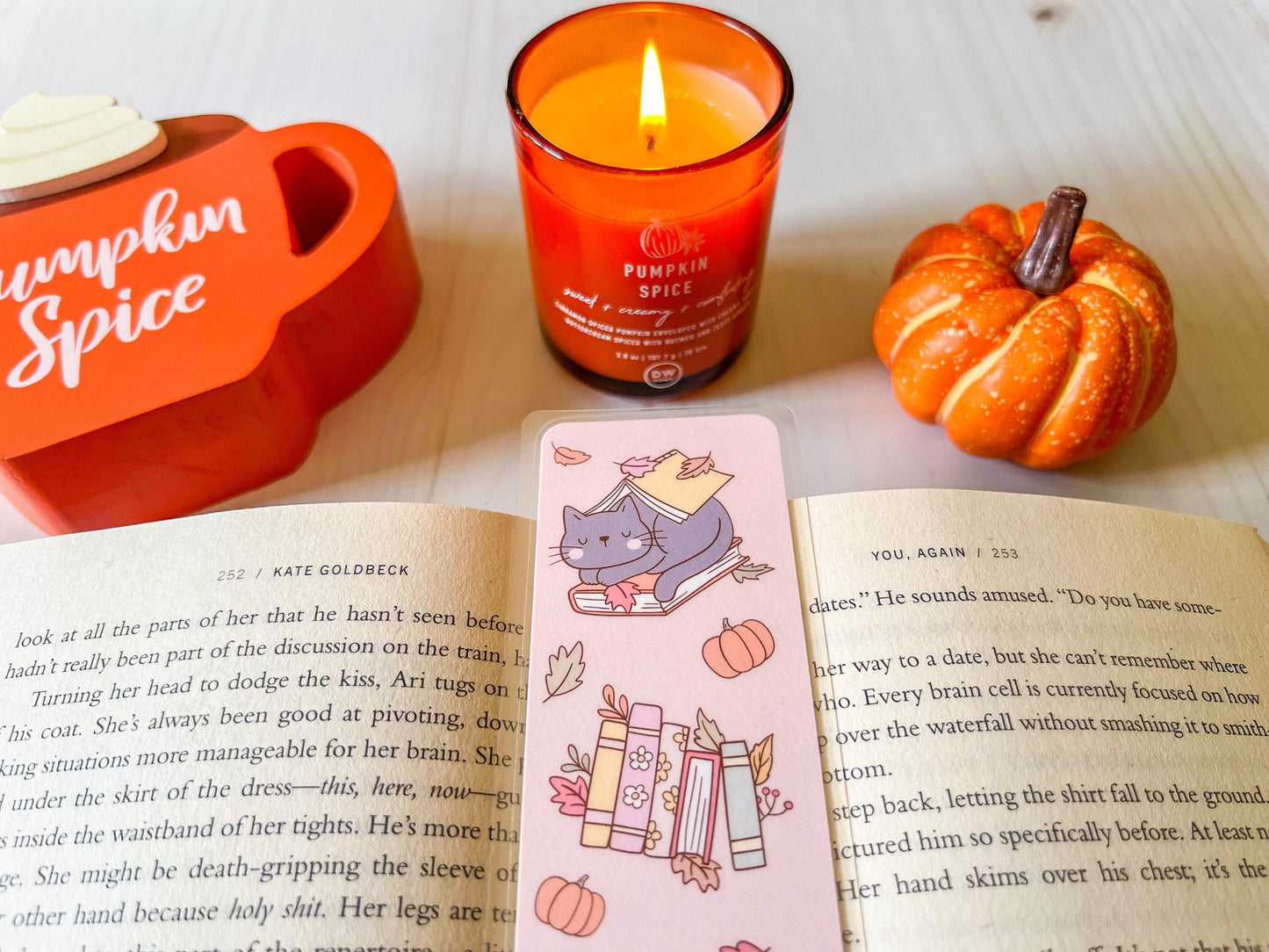 Cats & Books Fall Bookmark