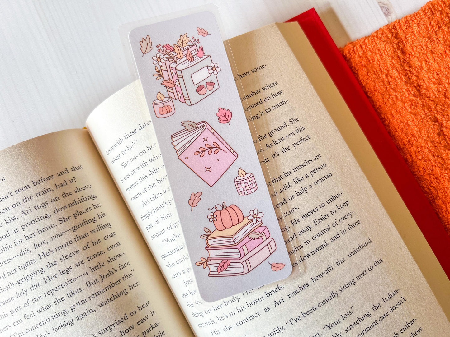 Books and Candles Fall Bookmark