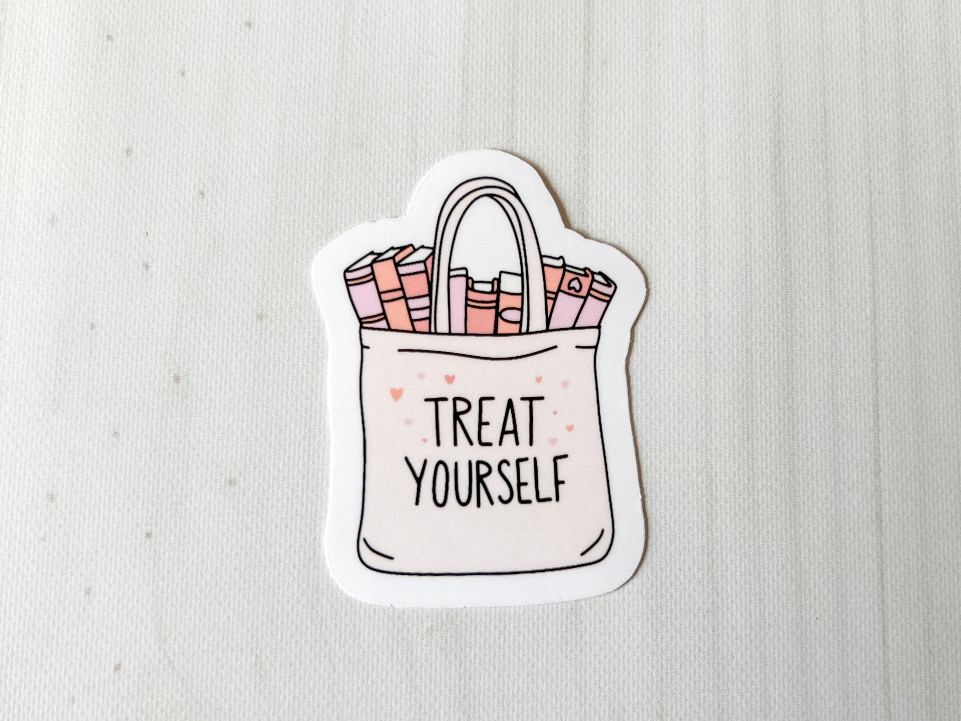 Treat Yourself Book Shopping Fall Vinyl Sticker