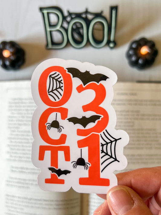 Spooky Halloween Oct 31 Sticker