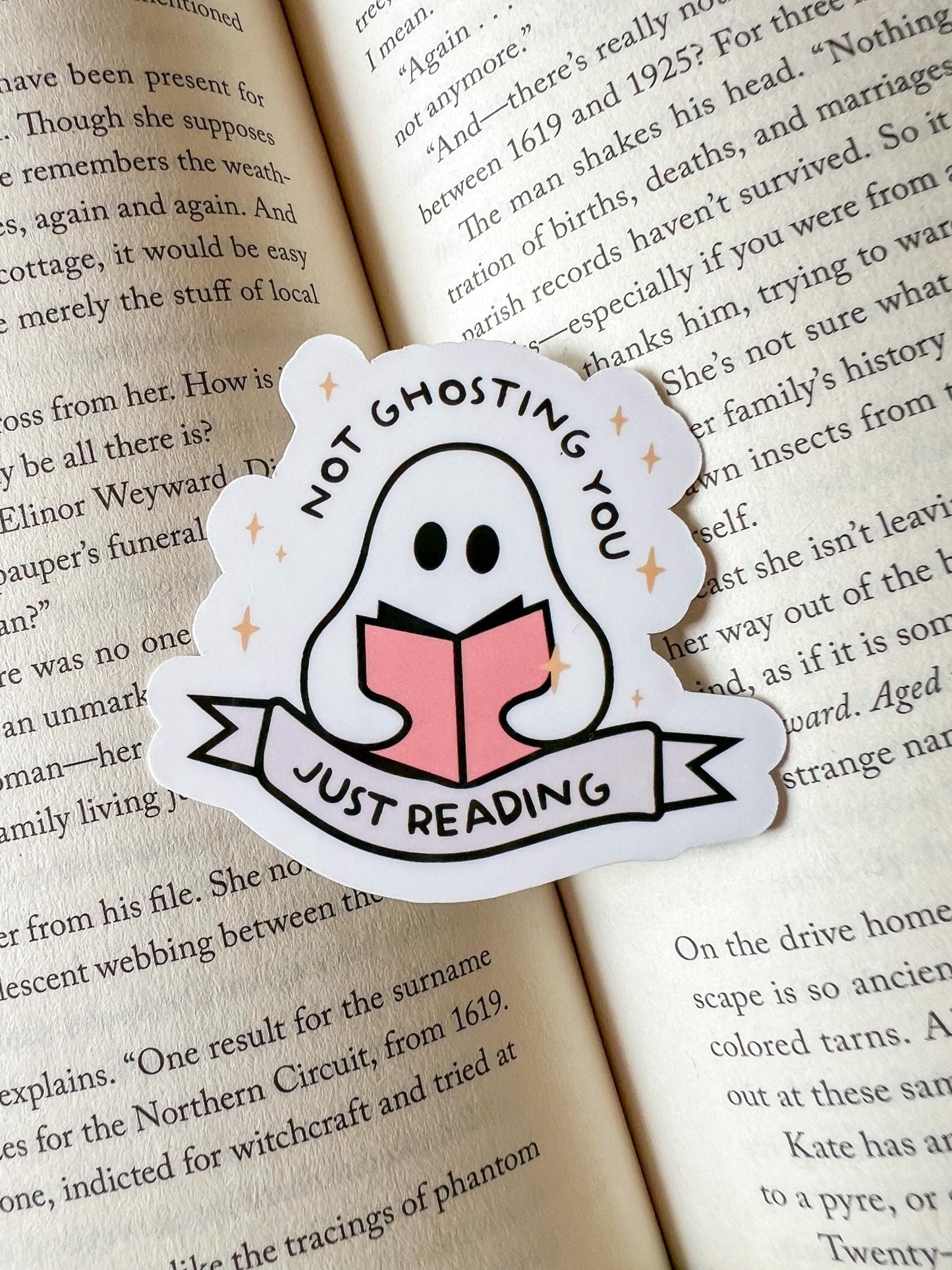 Not Ghosting You Just Reading Ghost Halloween Sticker