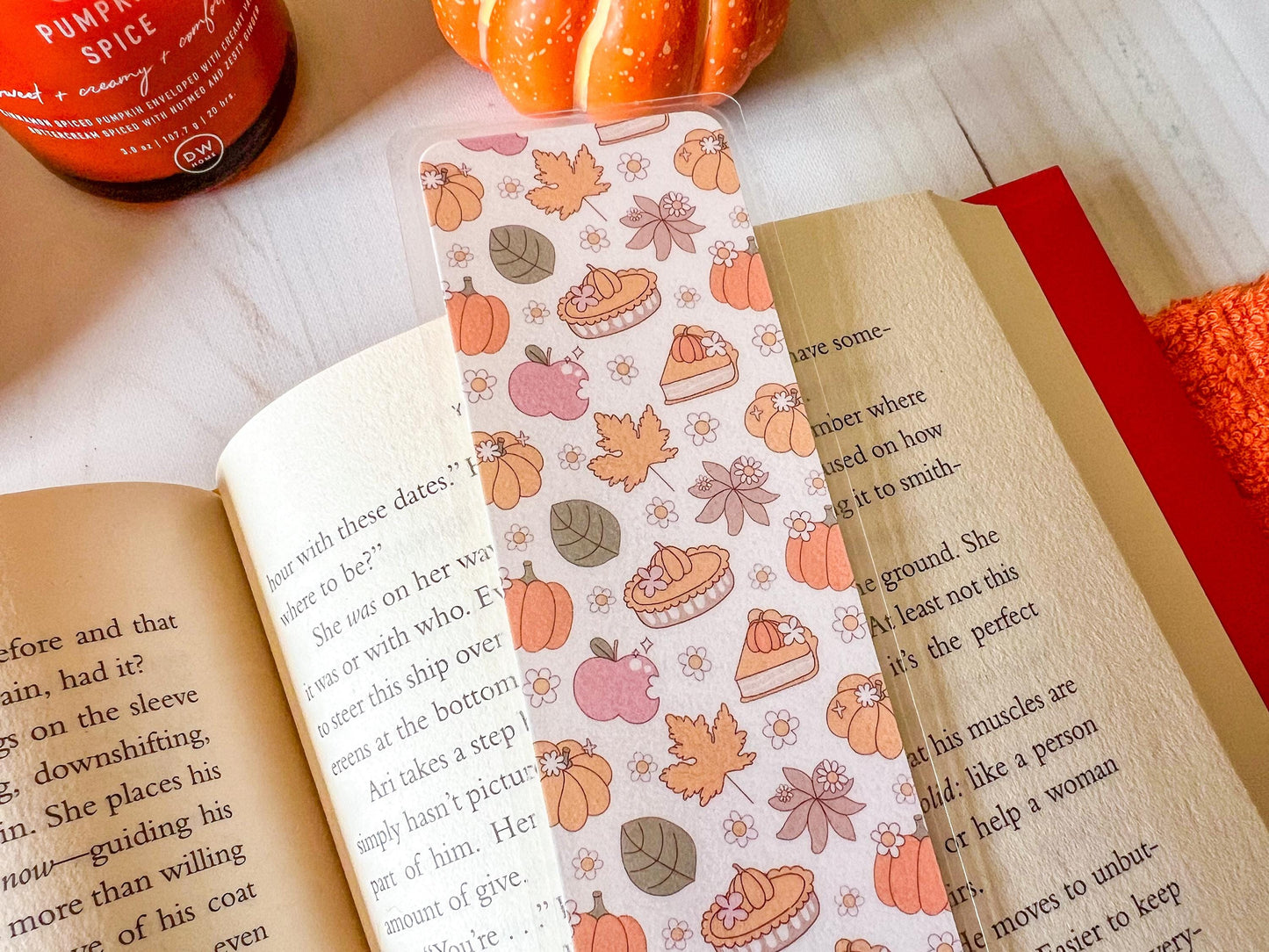 Pumpkins & Apples Fall Bookmark
