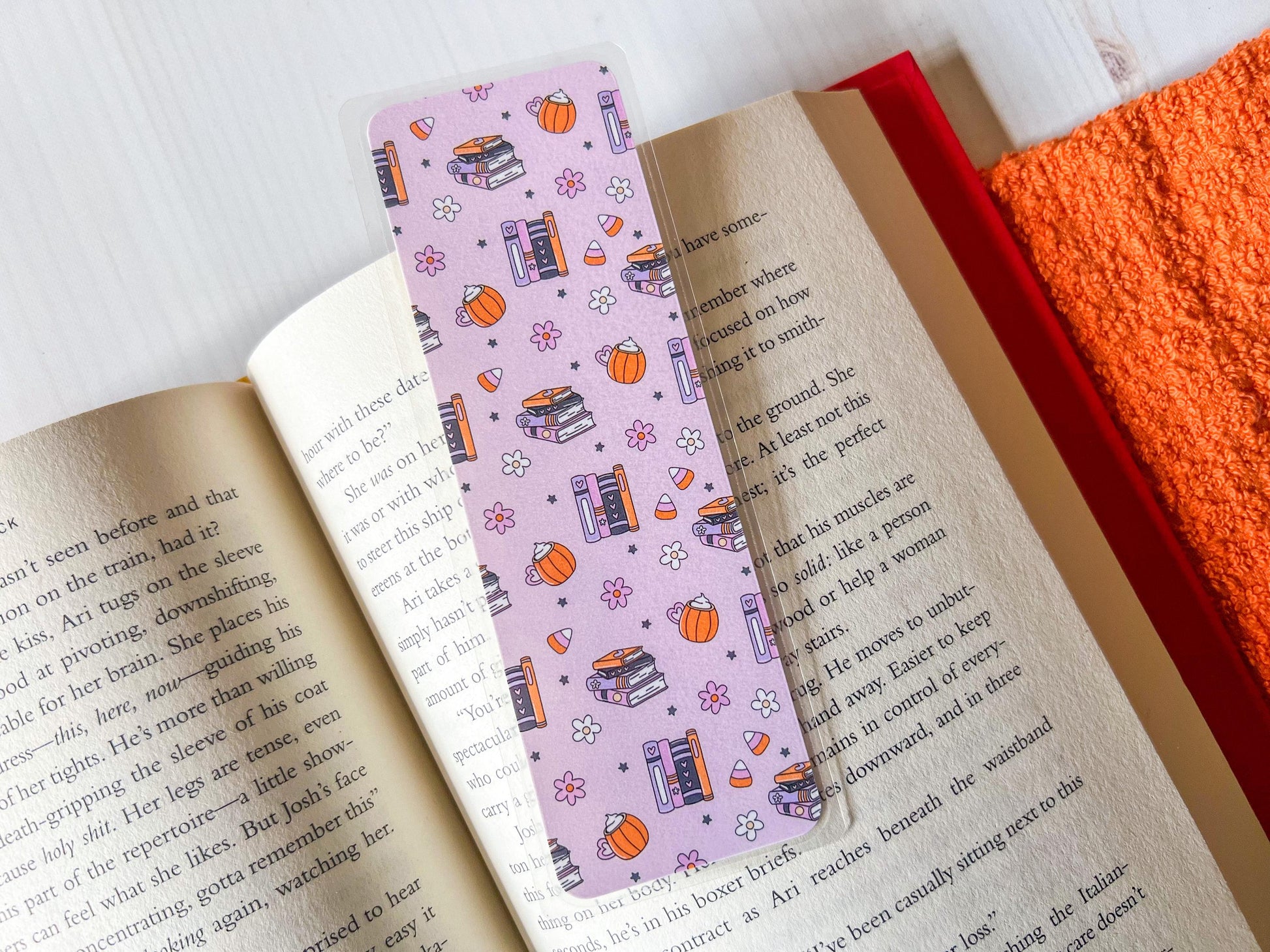 Books & Pumpkin Spice Coffee Fall Bookmark