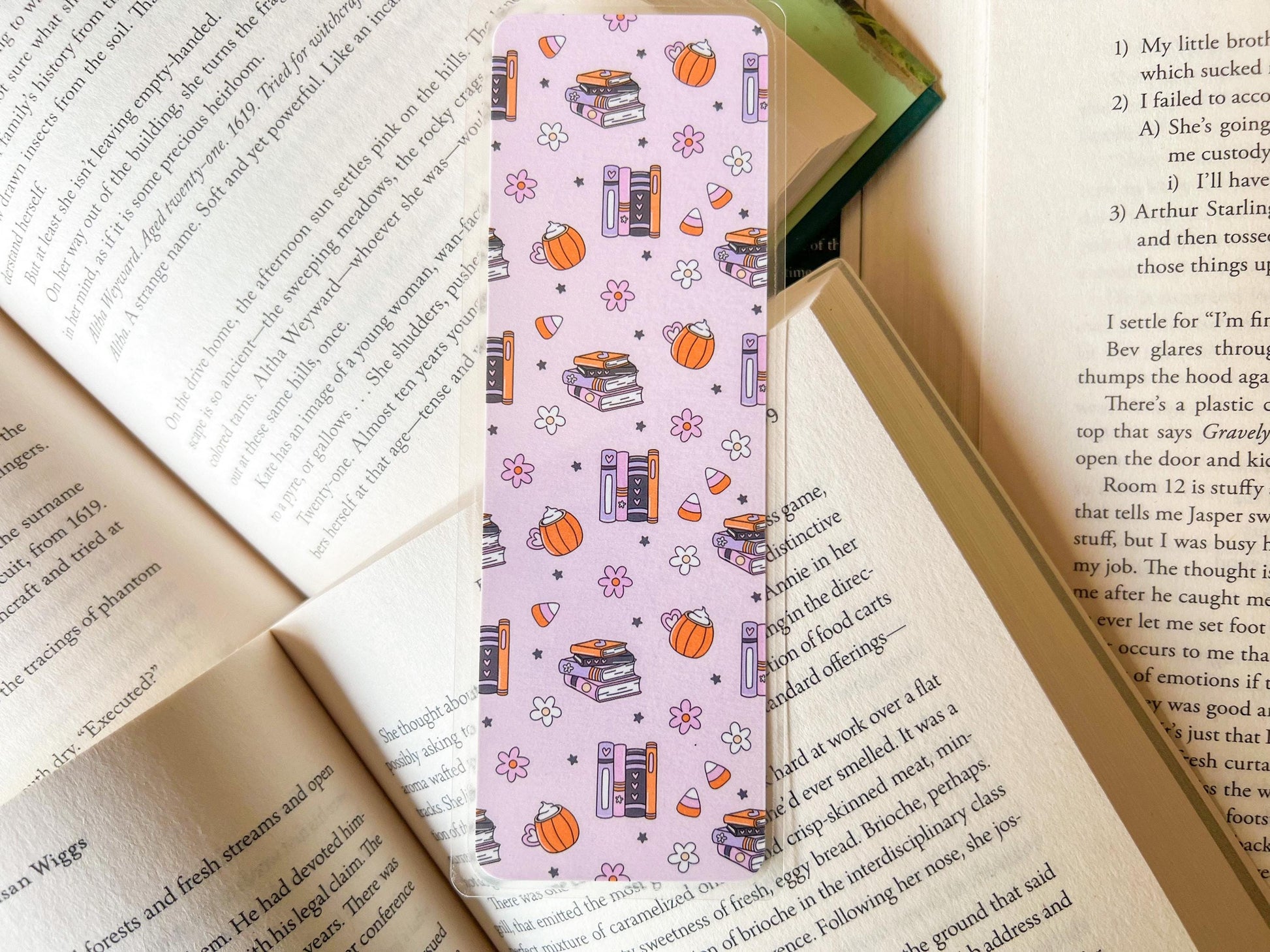 Books & Pumpkin Spice Coffee Fall Bookmark