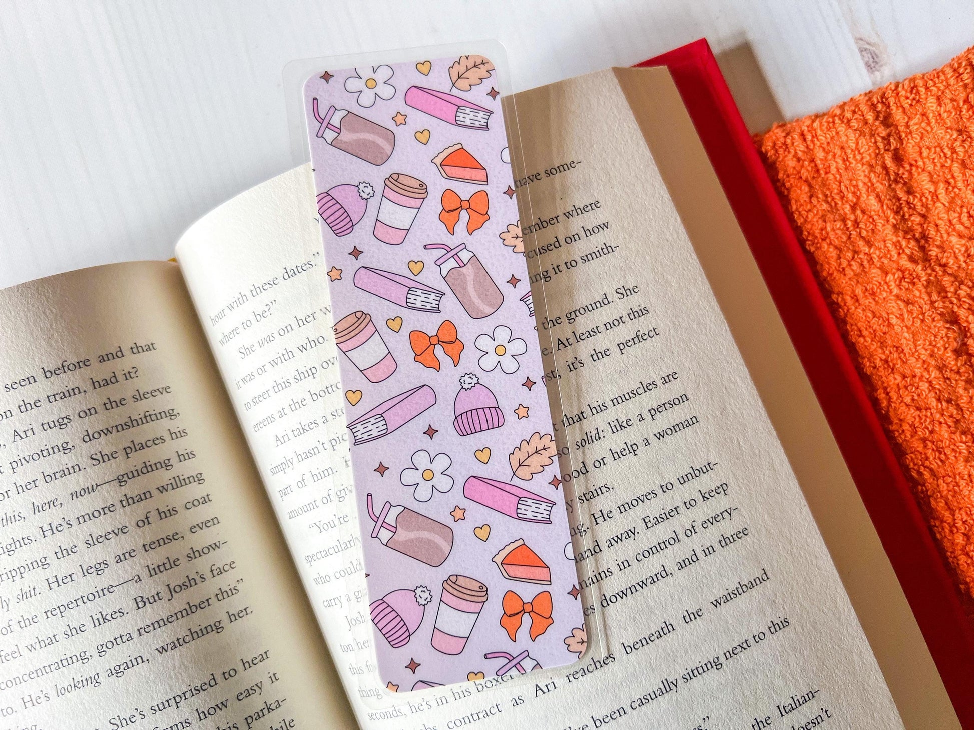 Cozy Books & Coffee Fall Bookmark