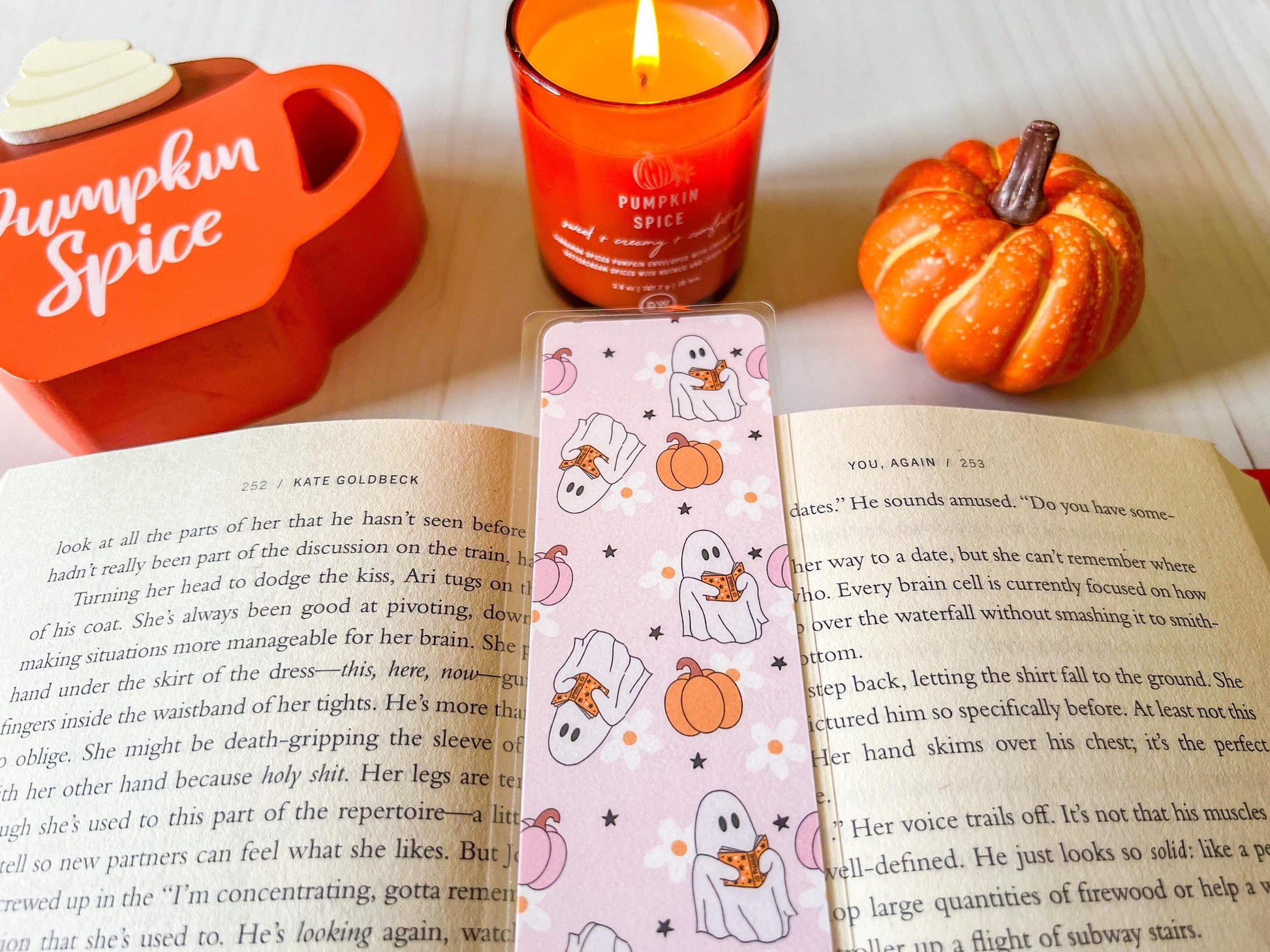 Ghosts, Books & Pumpkins Fall Bookmark