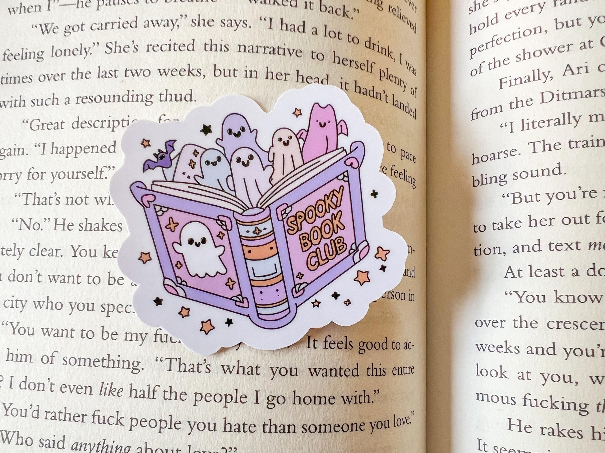 Spooky Book Club Ghosts Halloween Books Sticker