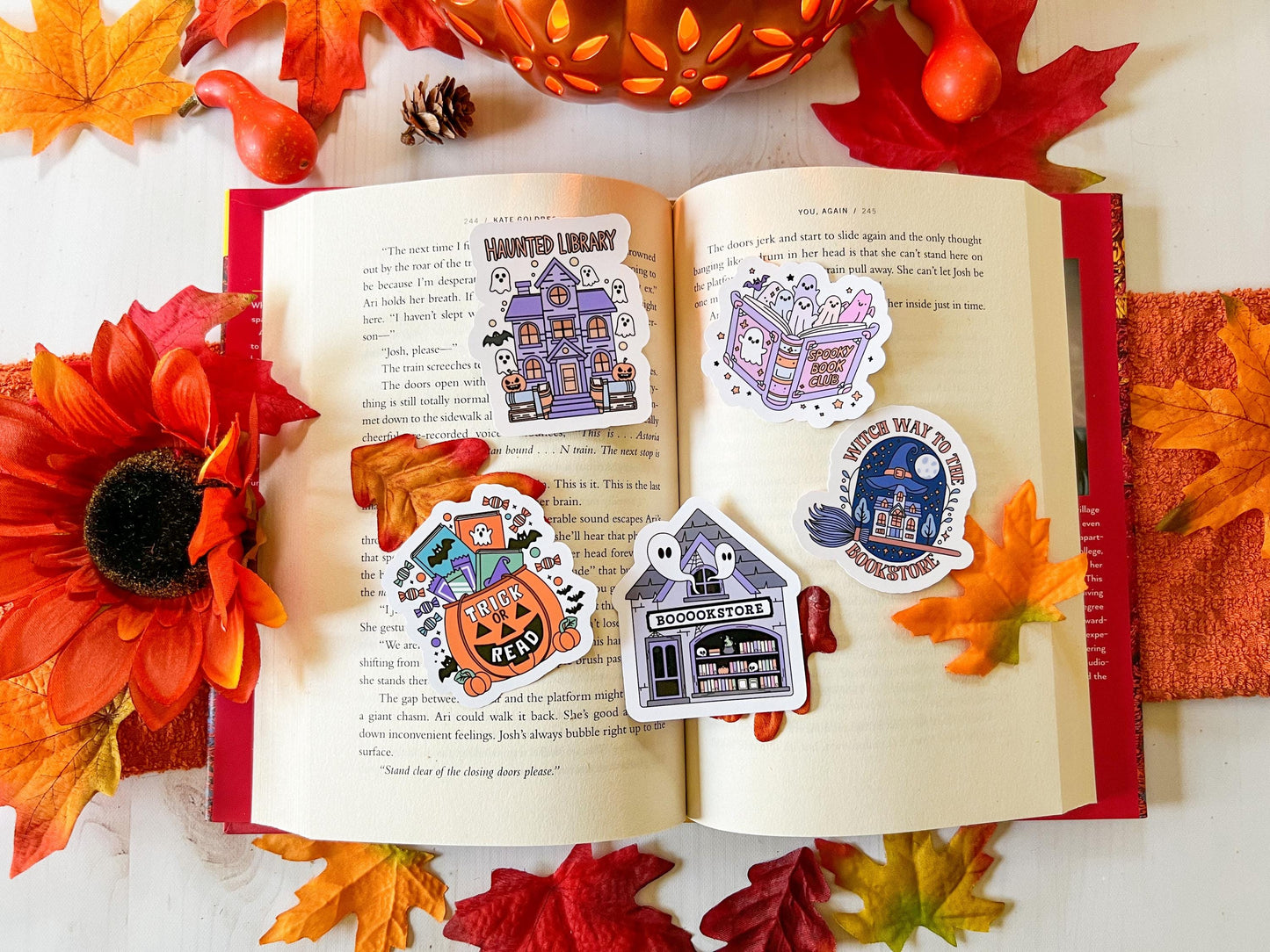 Spooky Book Club Ghosts Halloween Books Sticker