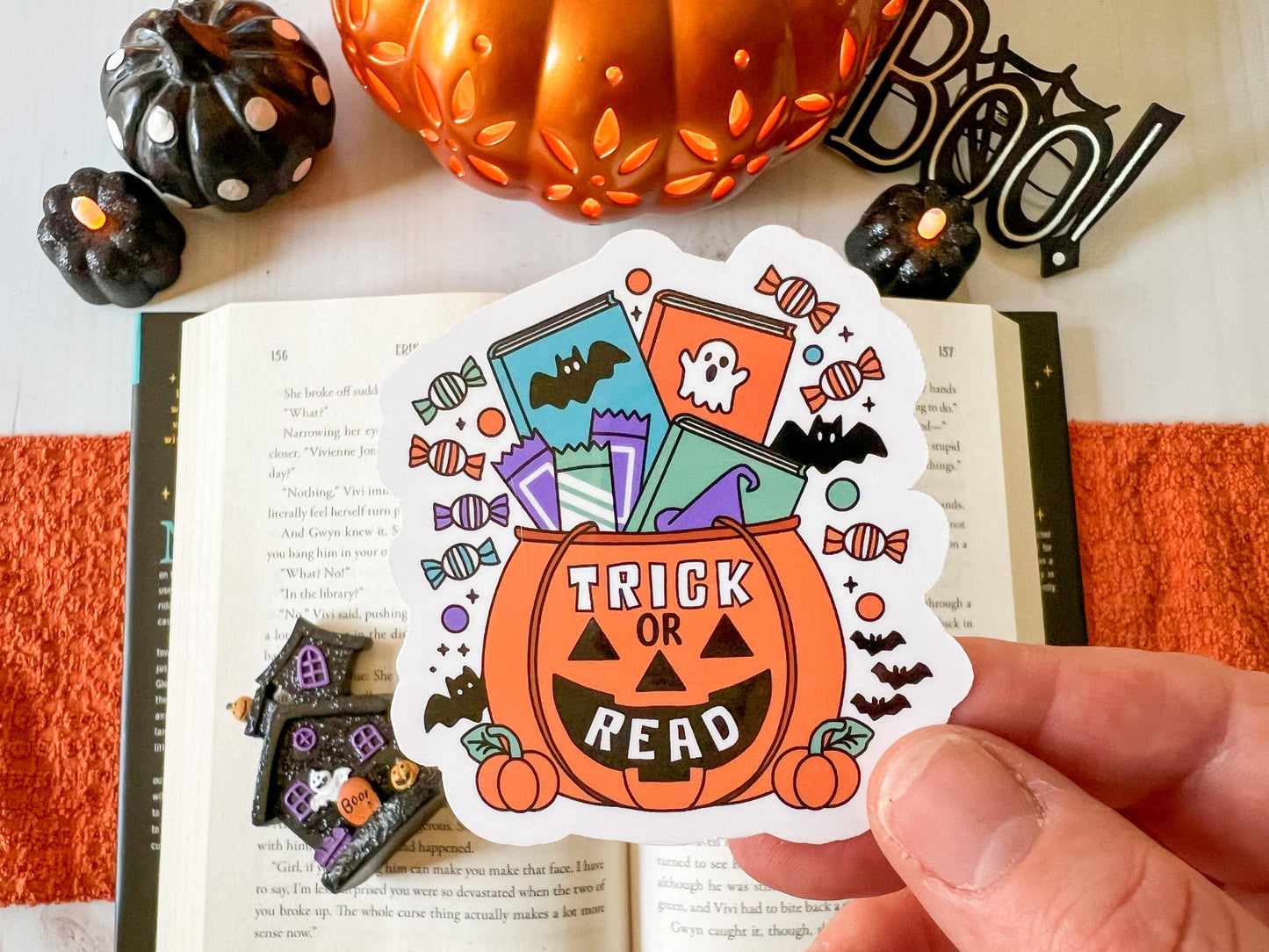 Trick or Read Halloween Books Sticker
