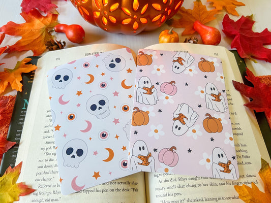 Halloween Reading Ghosts & Skulls E-Reader Case Inserts