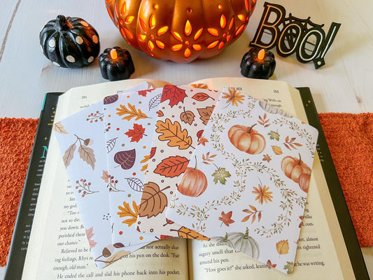Fall Pumpkins & Leaves E-Reader Case Insert