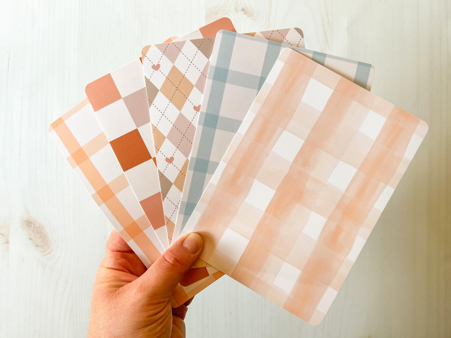 Fall Gingham Plaid E-Reader Case Insert